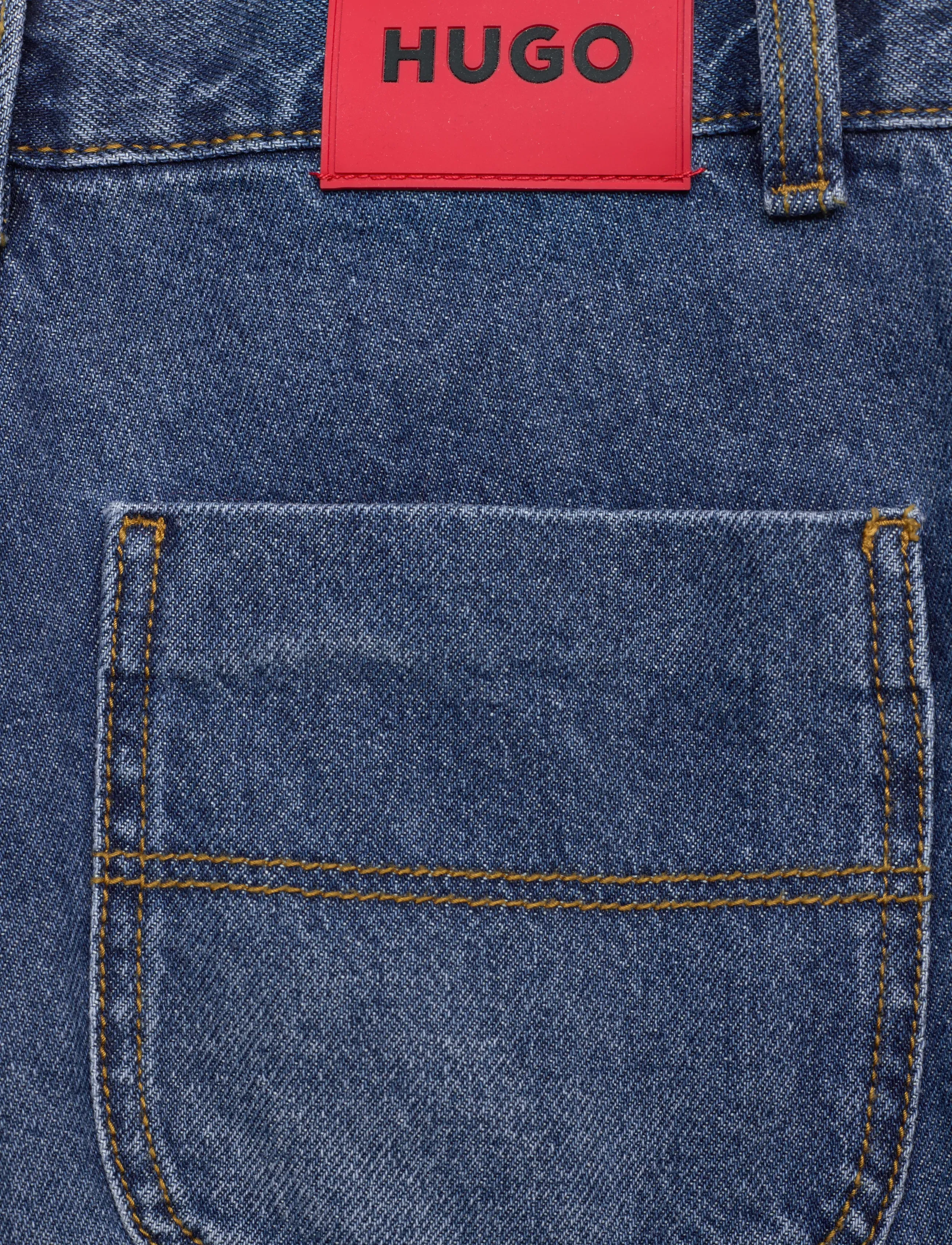 Hugo Kids - DENIM TROUSERS - loose jeans - double stone + brush - 4