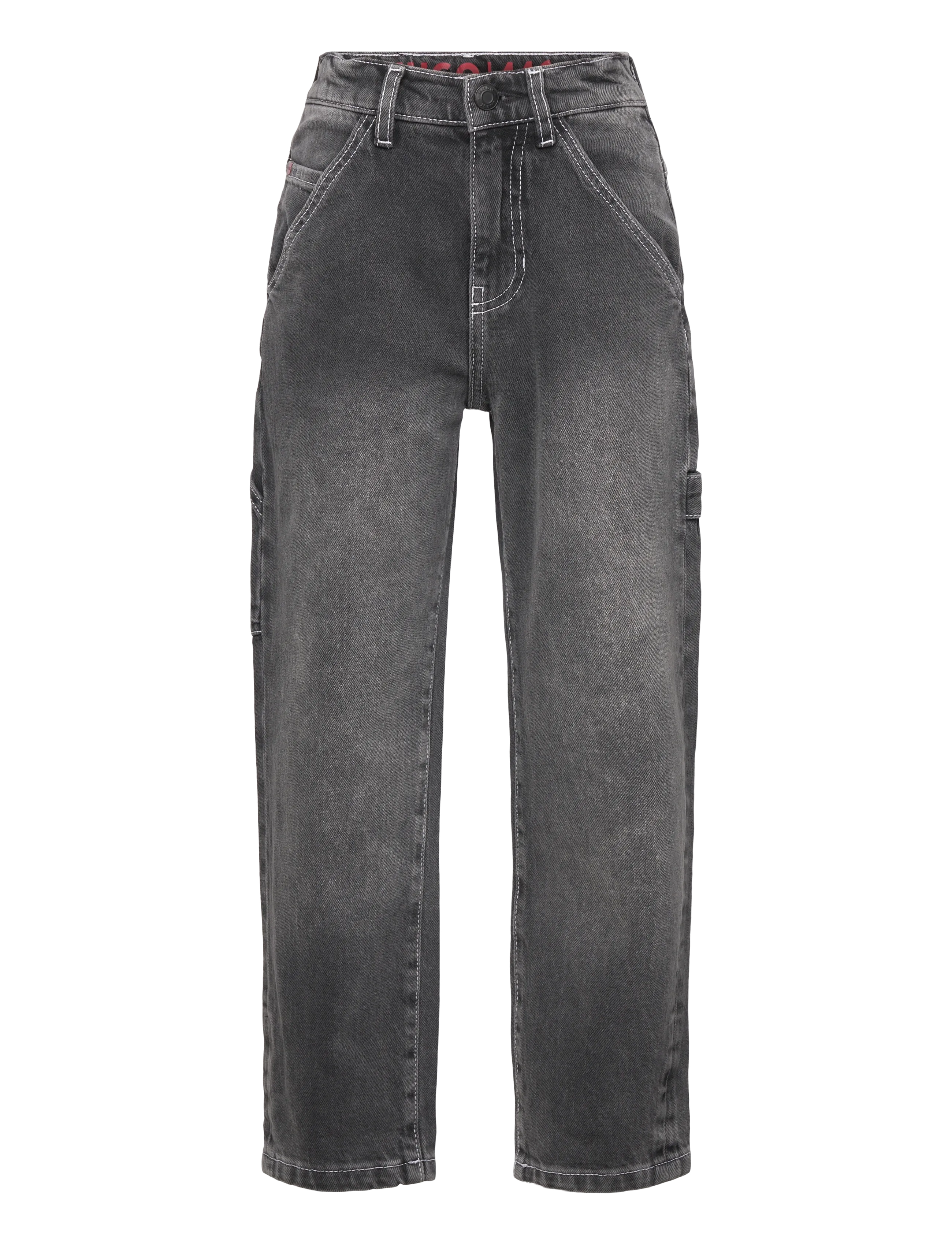 Hugo Kids DENIM TROUSERS - Loose jeans - DENIM BLACK LAVE / grey