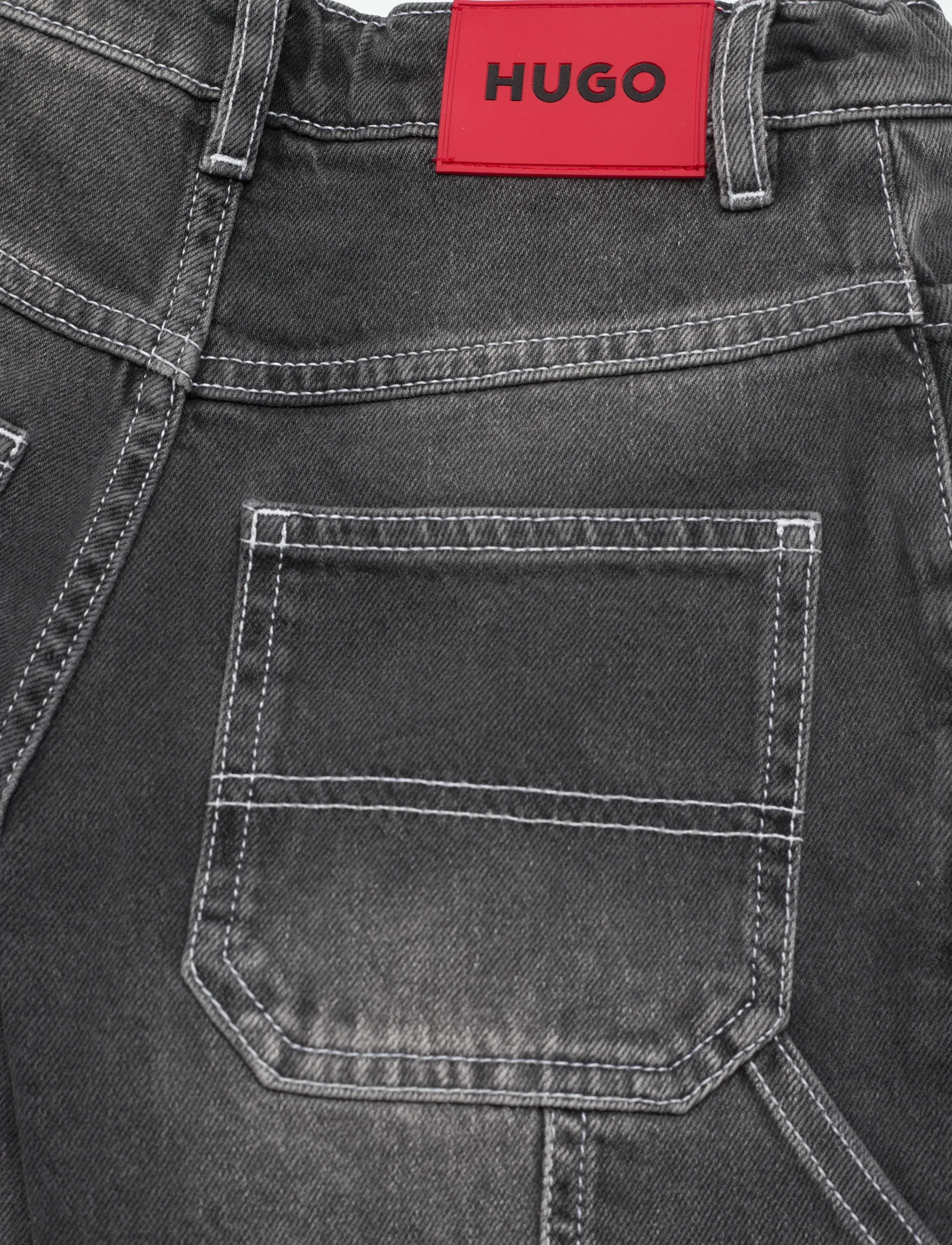 Hugo Kids - DENIM TROUSERS - alt laienevad teksad - denim black lave - 4