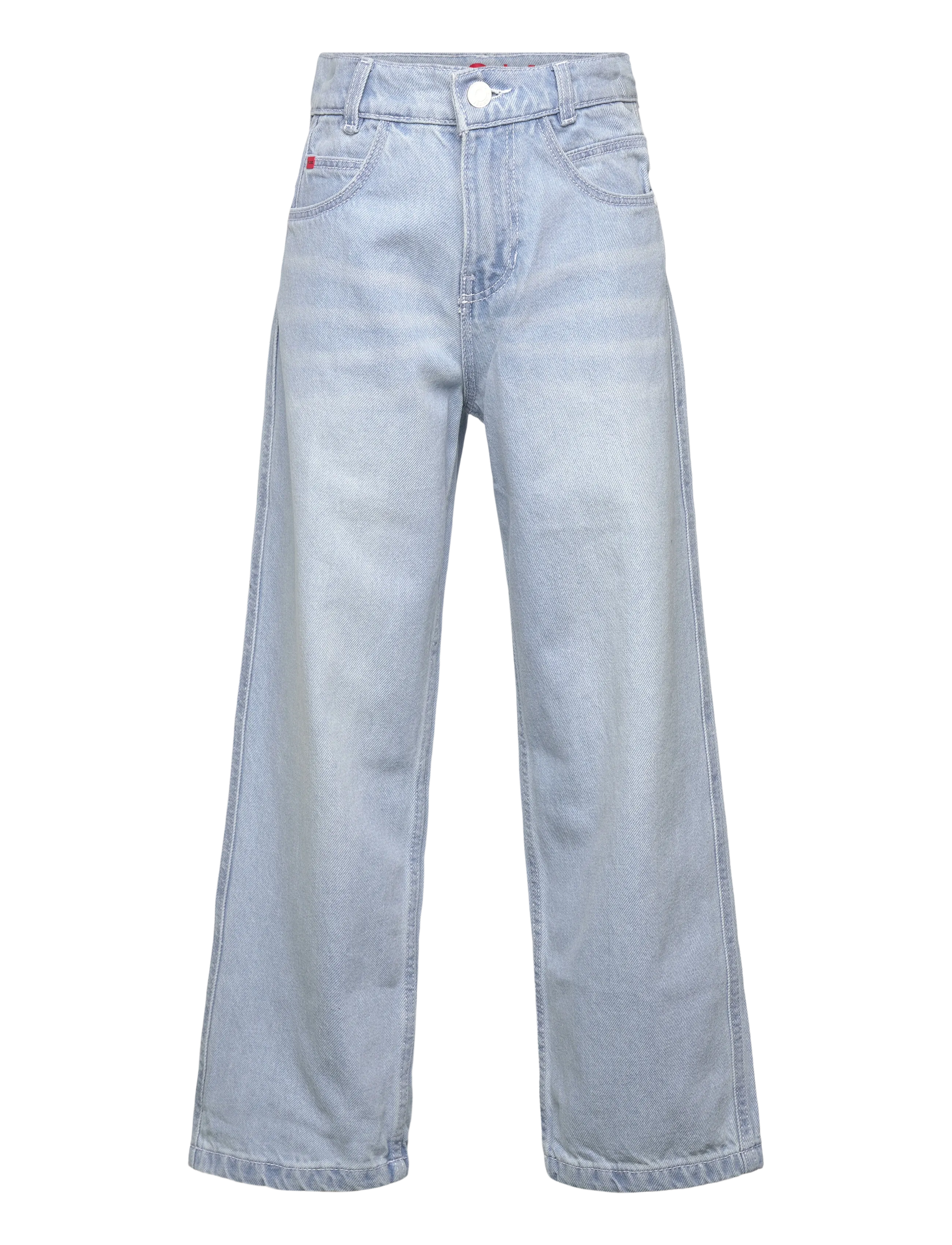 Hugo Kids Denim Trousers, Børn, Brede Ben Denim Bukser, Blå, Str: 128
