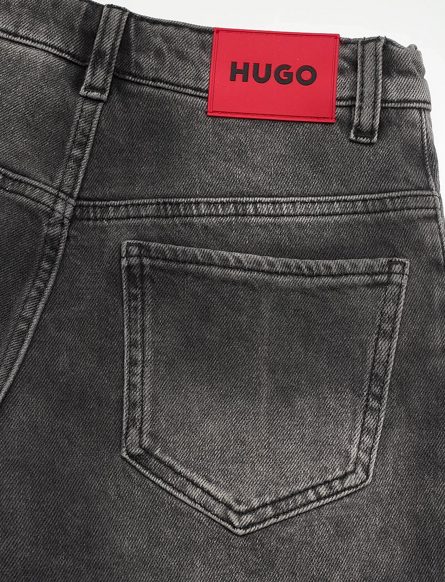 Hugo Kids - DENIM SHORTS - korte jeansbroeken - denim black lave - 4