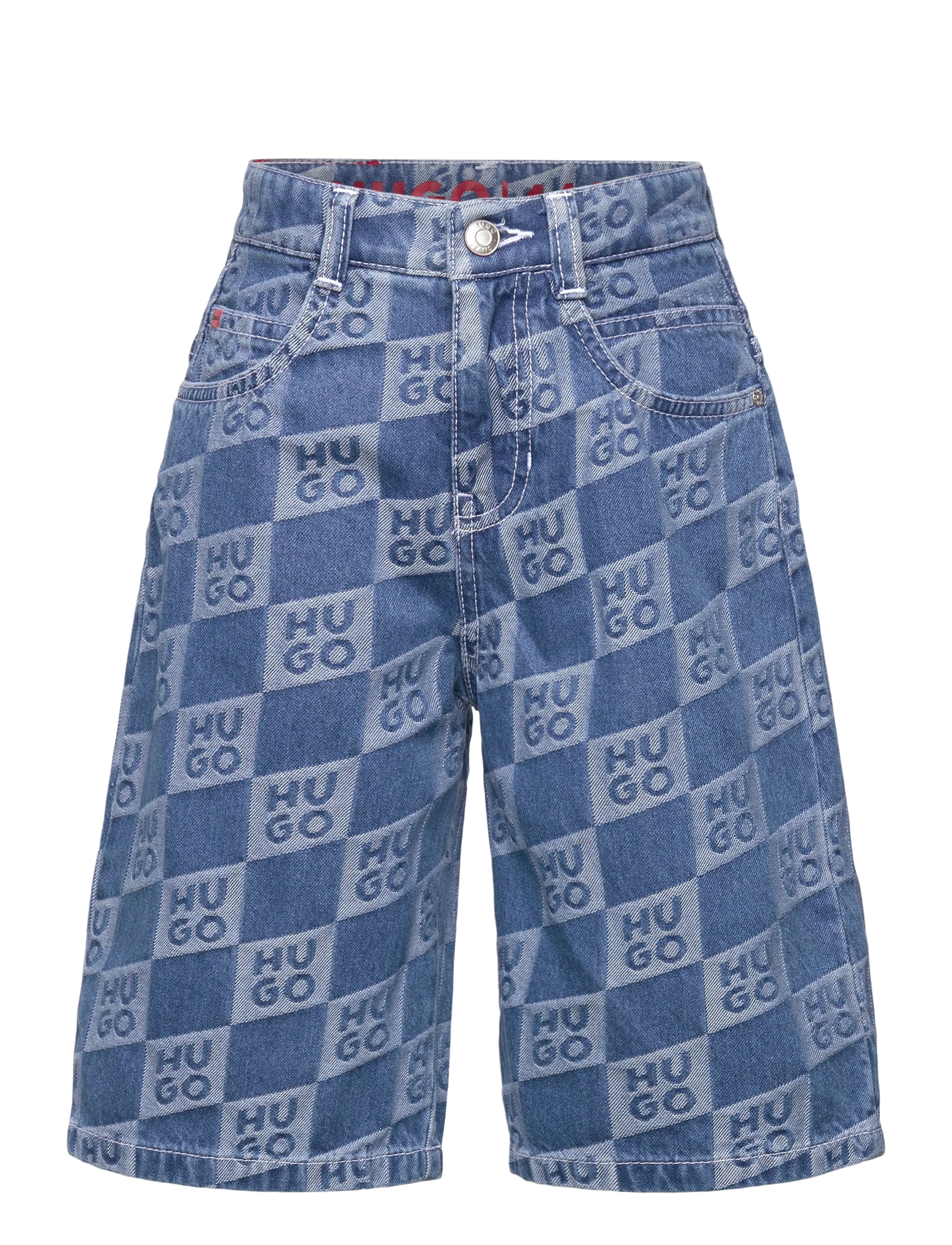 Hugo Kids DENIM SHORTS - Barn 98-134 - DOUBLE STONE + BRUSH / blue