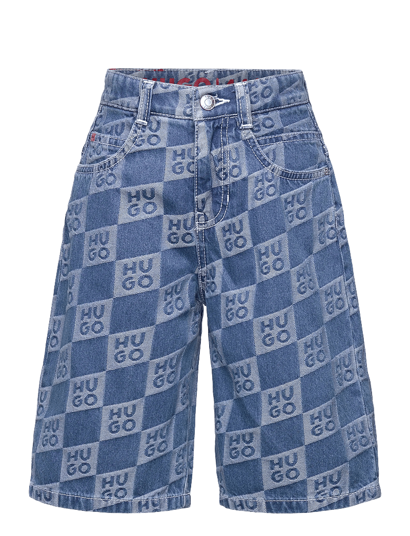 Hugo Kids - DENIM SHORTS - jeansshorts - double stone + brush - 0