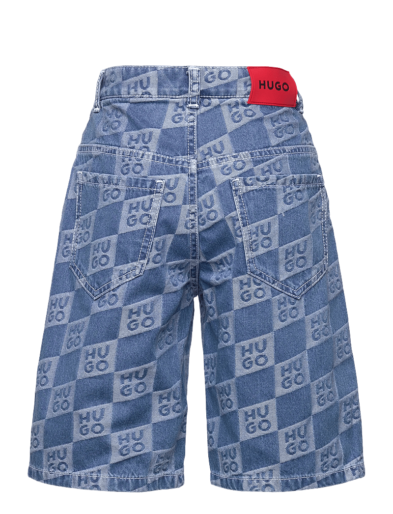 Hugo Kids - DENIM SHORTS - jeansshorts - double stone + brush - 1