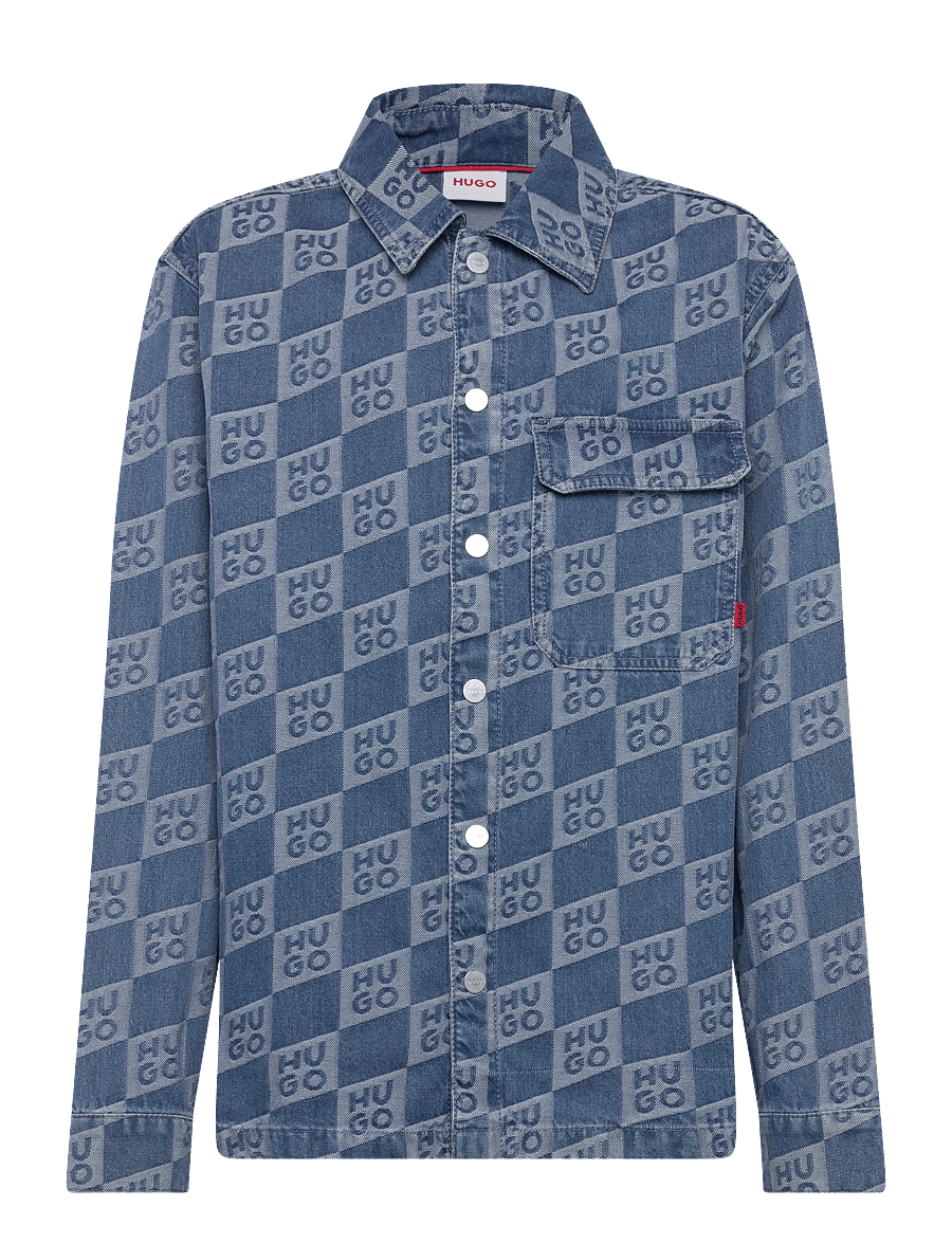 Hugo Kids - LONG SLEEVED DENIM SHIRT - langärmlige hemden - double stone + brush - 0