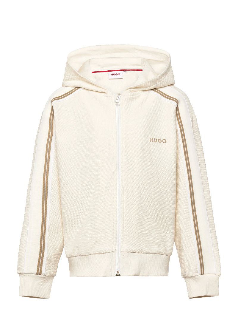 Hugo Kids - HOODED CARDIGAN - leichte jacken - off white - 0