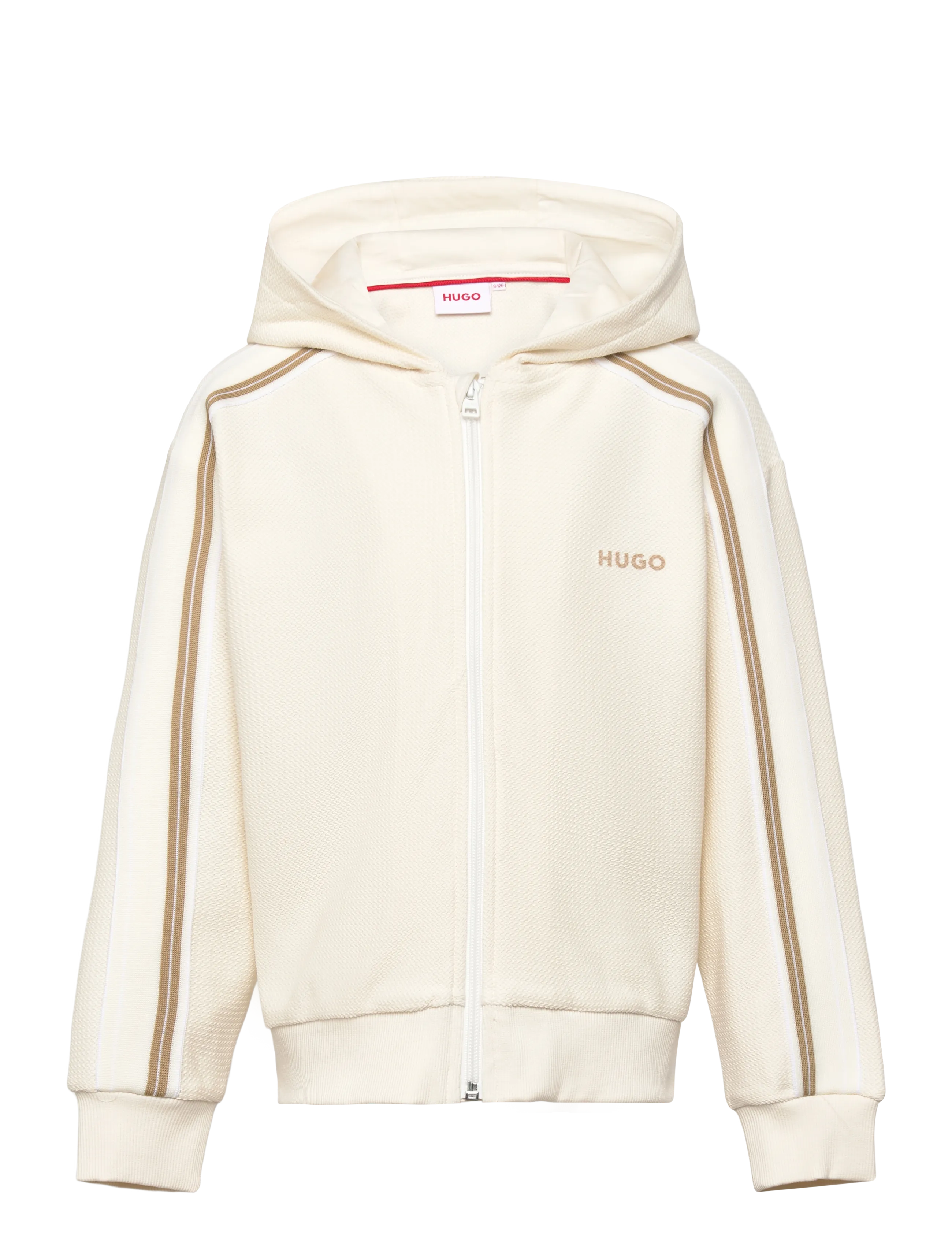 Hugo Kids HOODED CARDIGAN - Õueriided - OFF WHITE / cream
