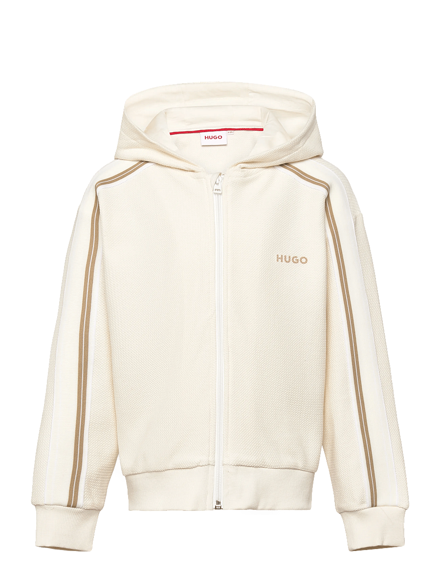 Hugo Kids - HOODED CARDIGAN - leichte jacken - off white - 0
