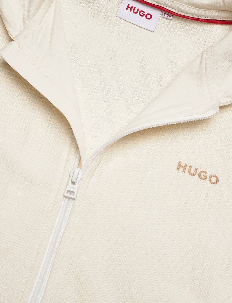 Hugo Kids - HOODED CARDIGAN - leichte jacken - off white - 2