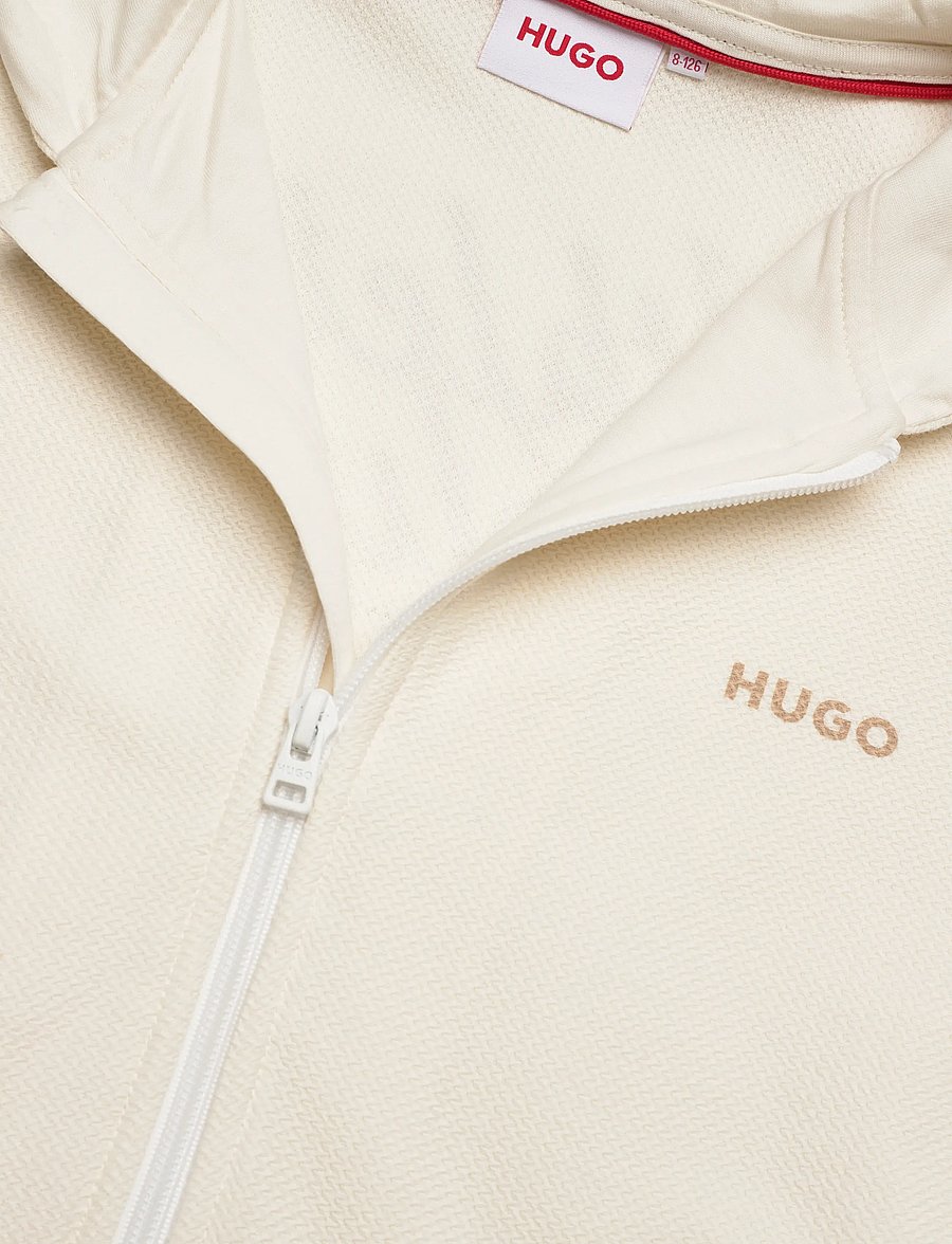 Hugo Kids - HOODED CARDIGAN - leichte jacken - off white - 2