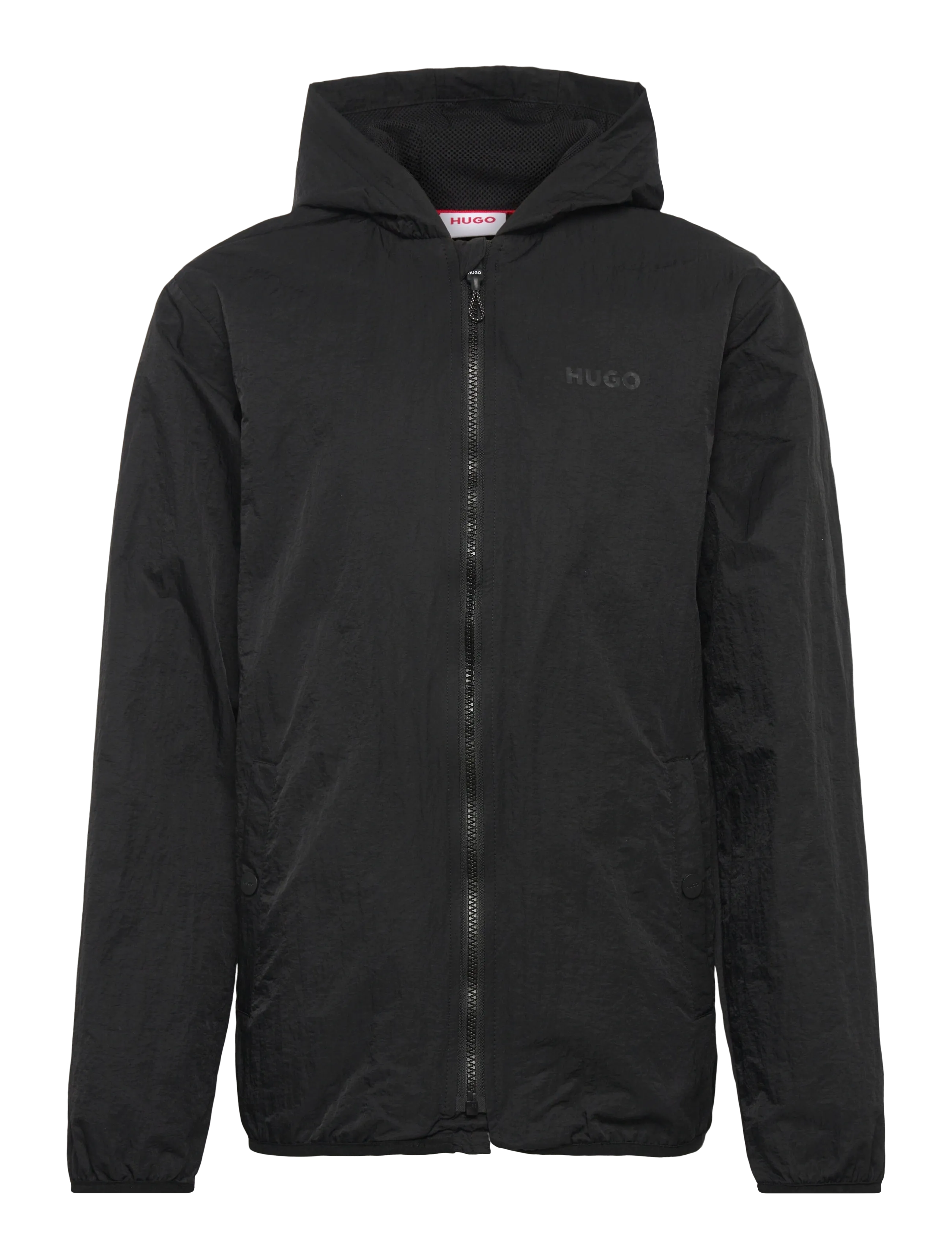 Hugo Kids HOODED WINDBREAKER - Outdoor - BLACK / black