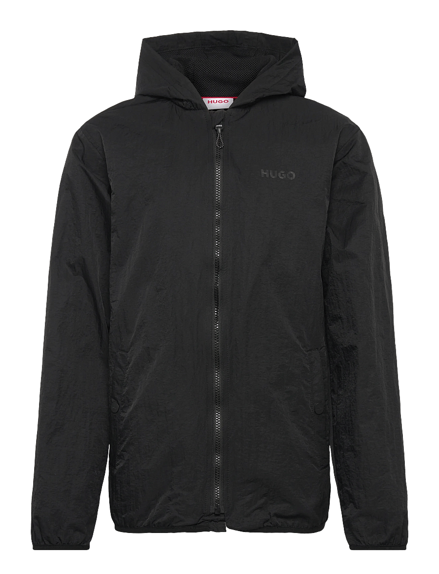 Hugo Kids - HOODED WINDBREAKER - tuulejoped - black - 0