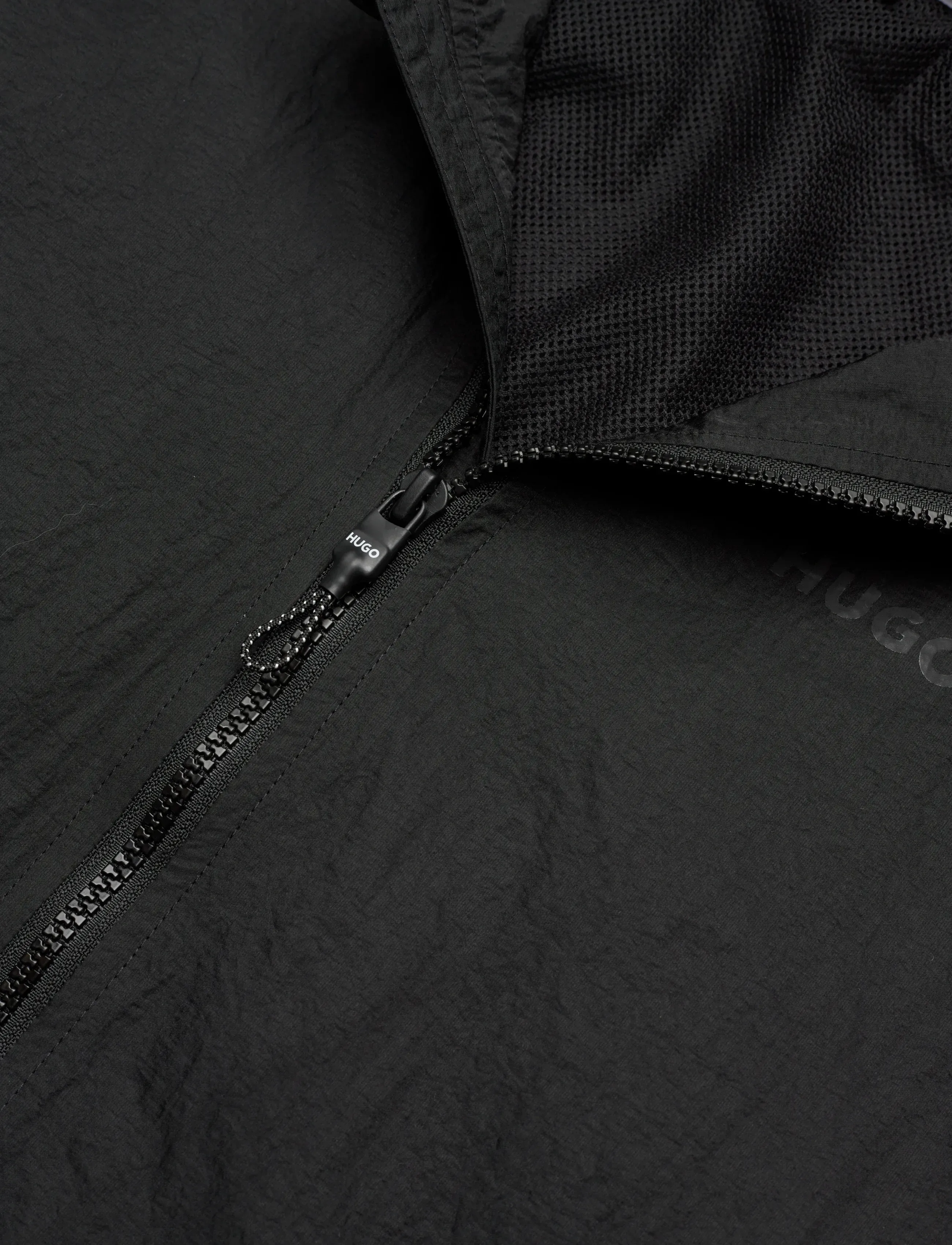 Hugo Kids - HOODED WINDBREAKER - tuulejoped - black - 2