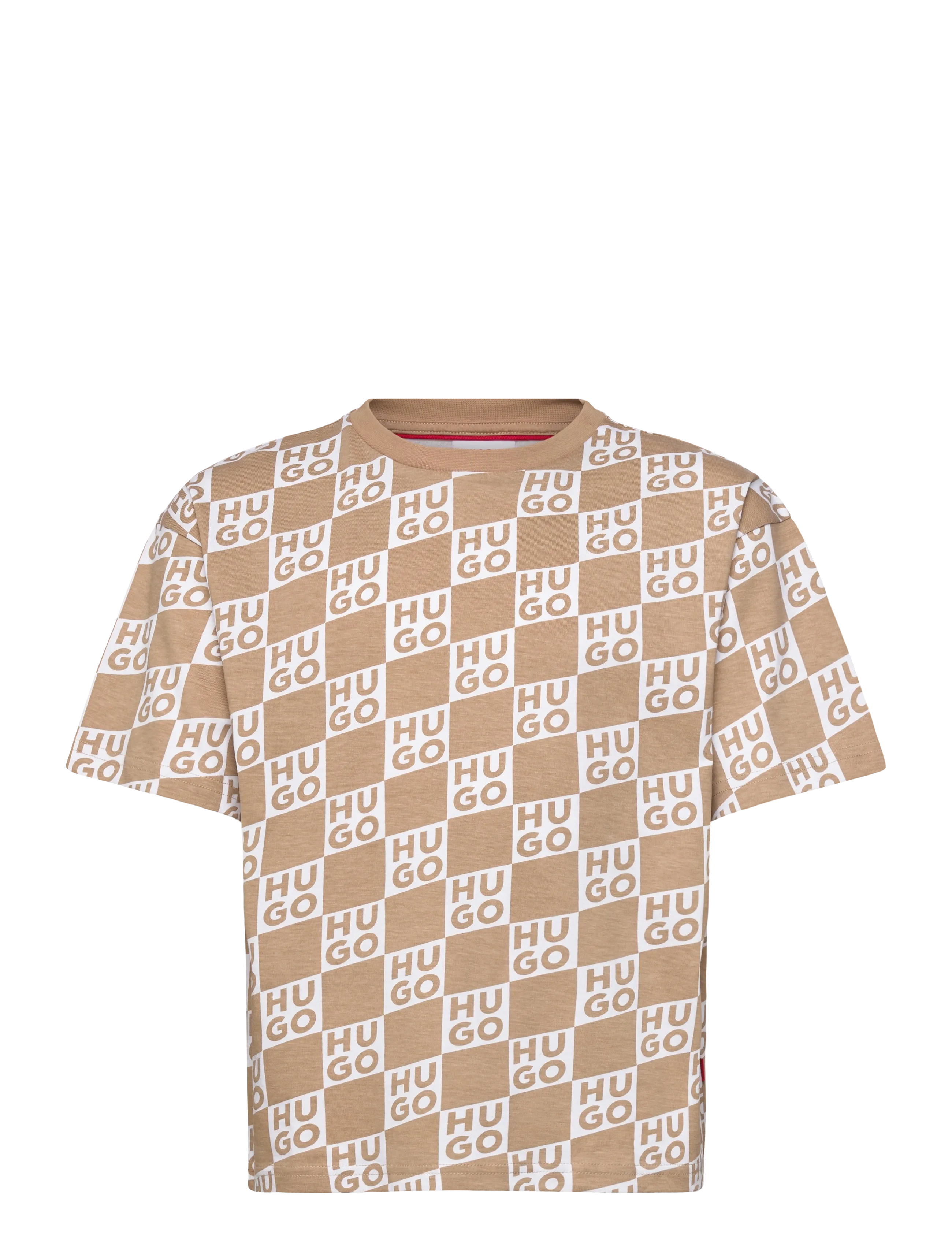 Hugo Kids Short Sleeves Tee-Shirt, 140, T-shirts, Beige - Short-sleeved, Kinder