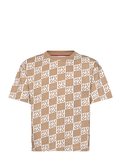 Hugo Kids SHORT SLEEVES TEE-SHIRT - T-shirts - STONE / beige