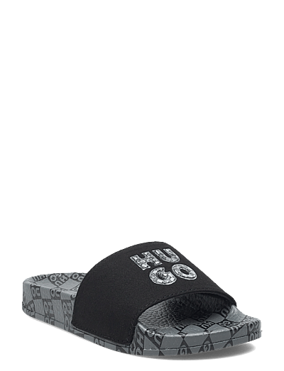 Hugo Kids AQUA SLIDES - Plätud ja Veejalatsid - BLACK / black