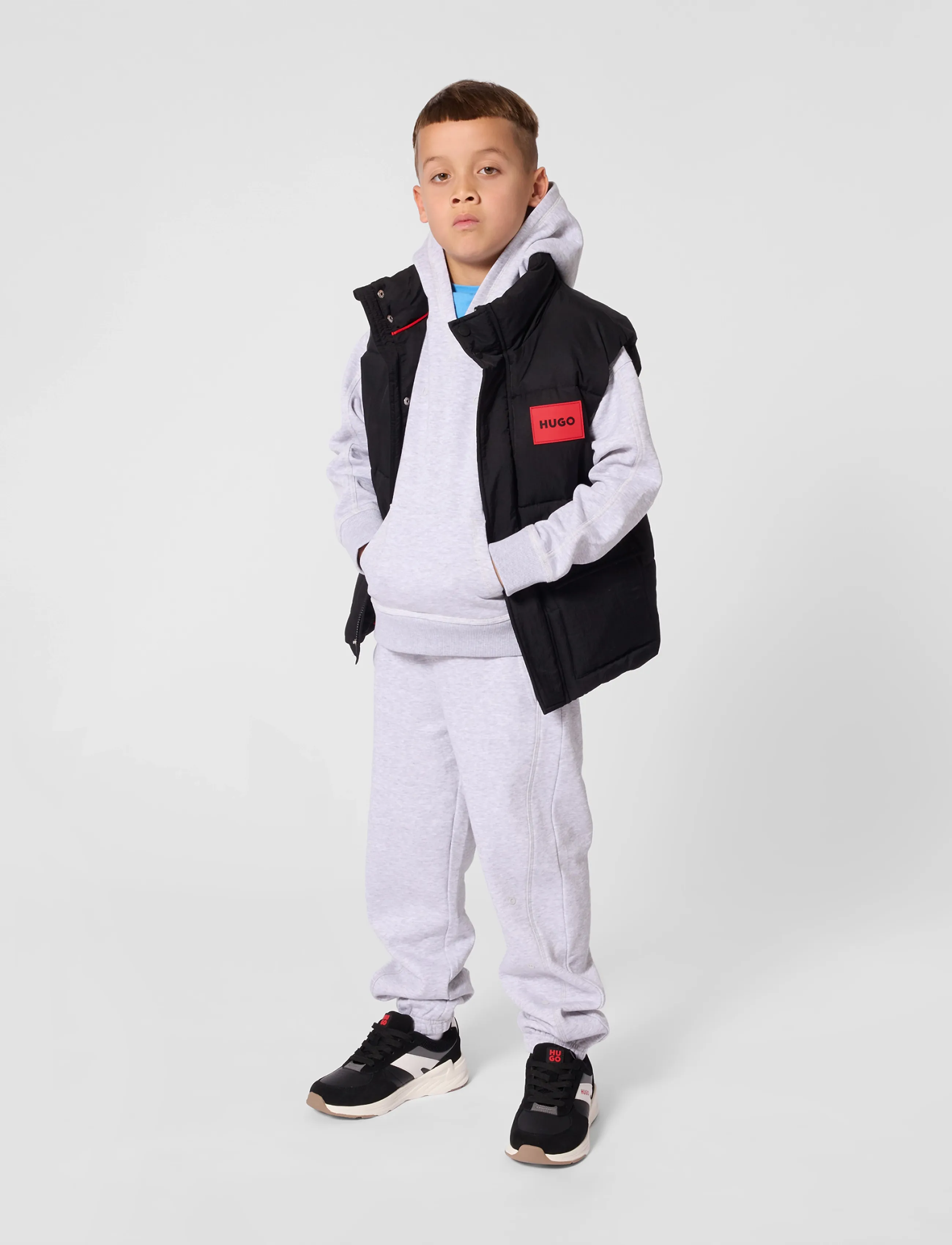 Hugo Kids Puffer Jacket Sleeveless, Dynevest, Sort, Str: 102