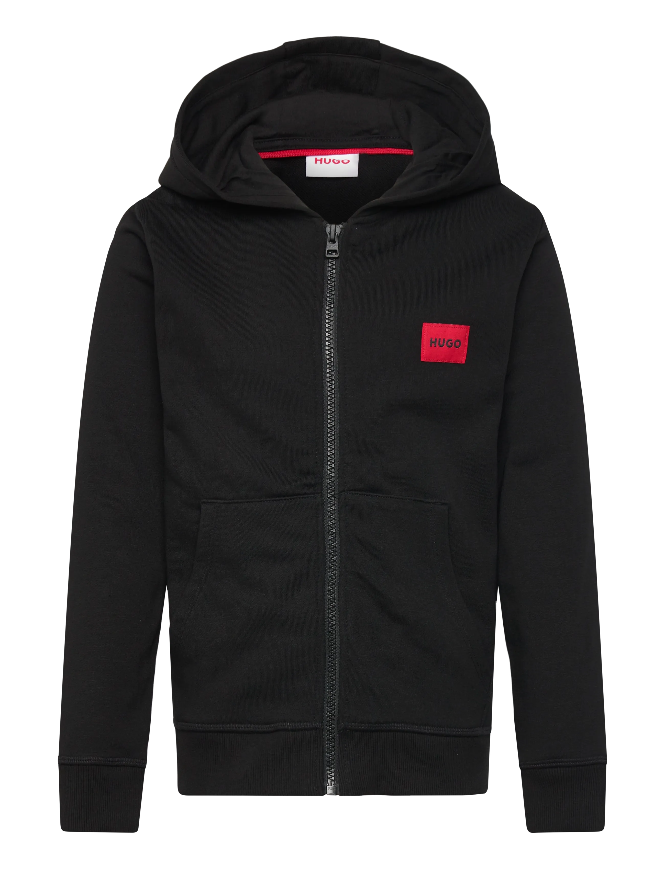 Hugo Kids HOODED CARDIGAN - Kläder - BLACK / black