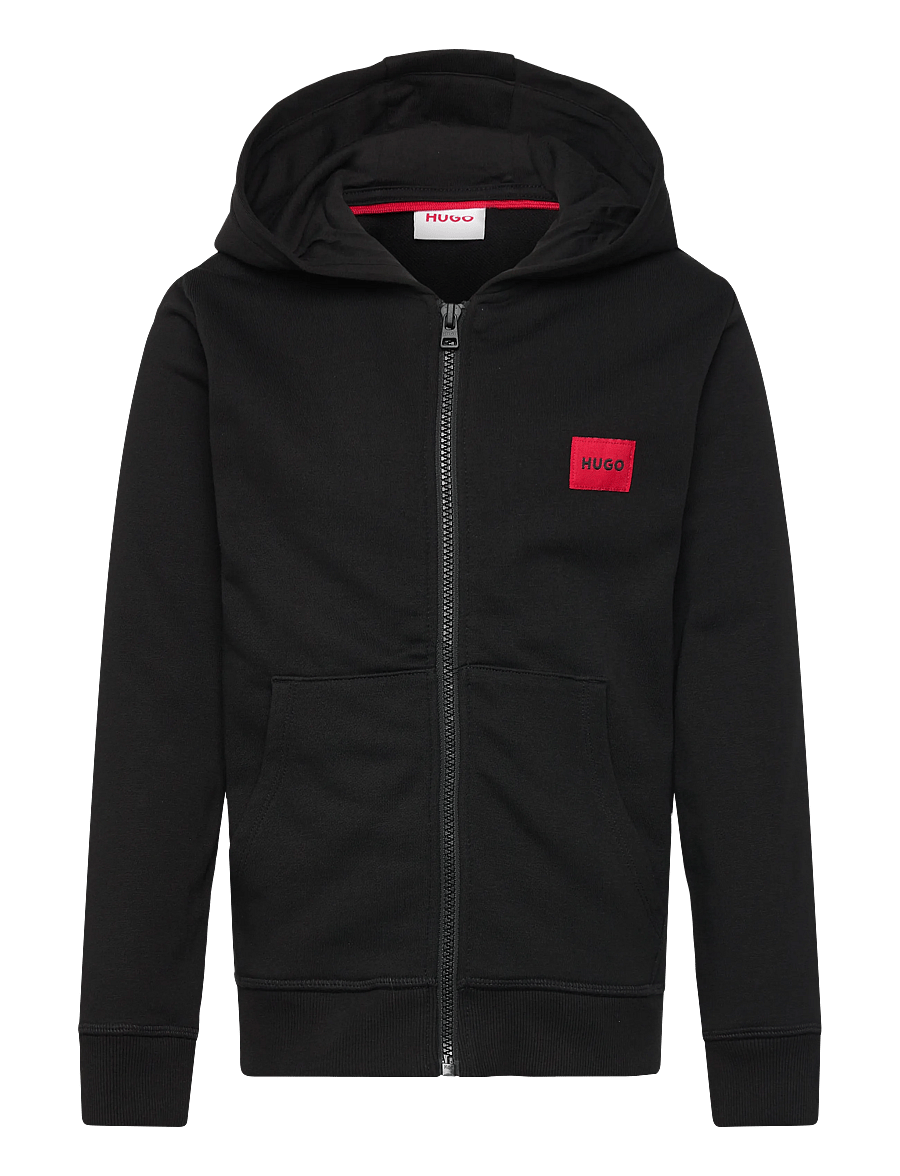 Hugo Kids - HOODED CARDIGAN - pulls à capuche - black - 0