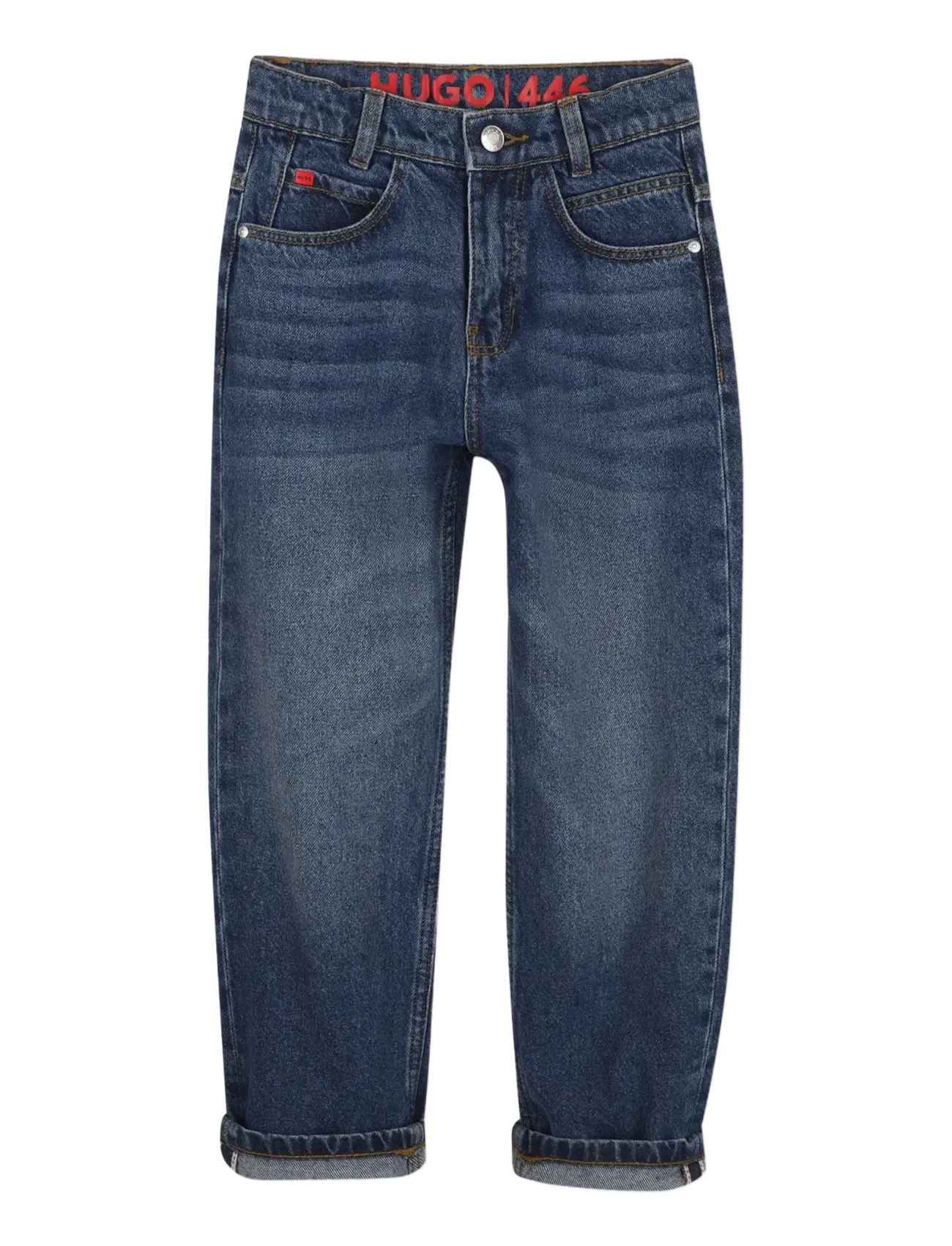 Hugo Kids - DENIM TROUSERS - loose jeans - double stone + brush - 1