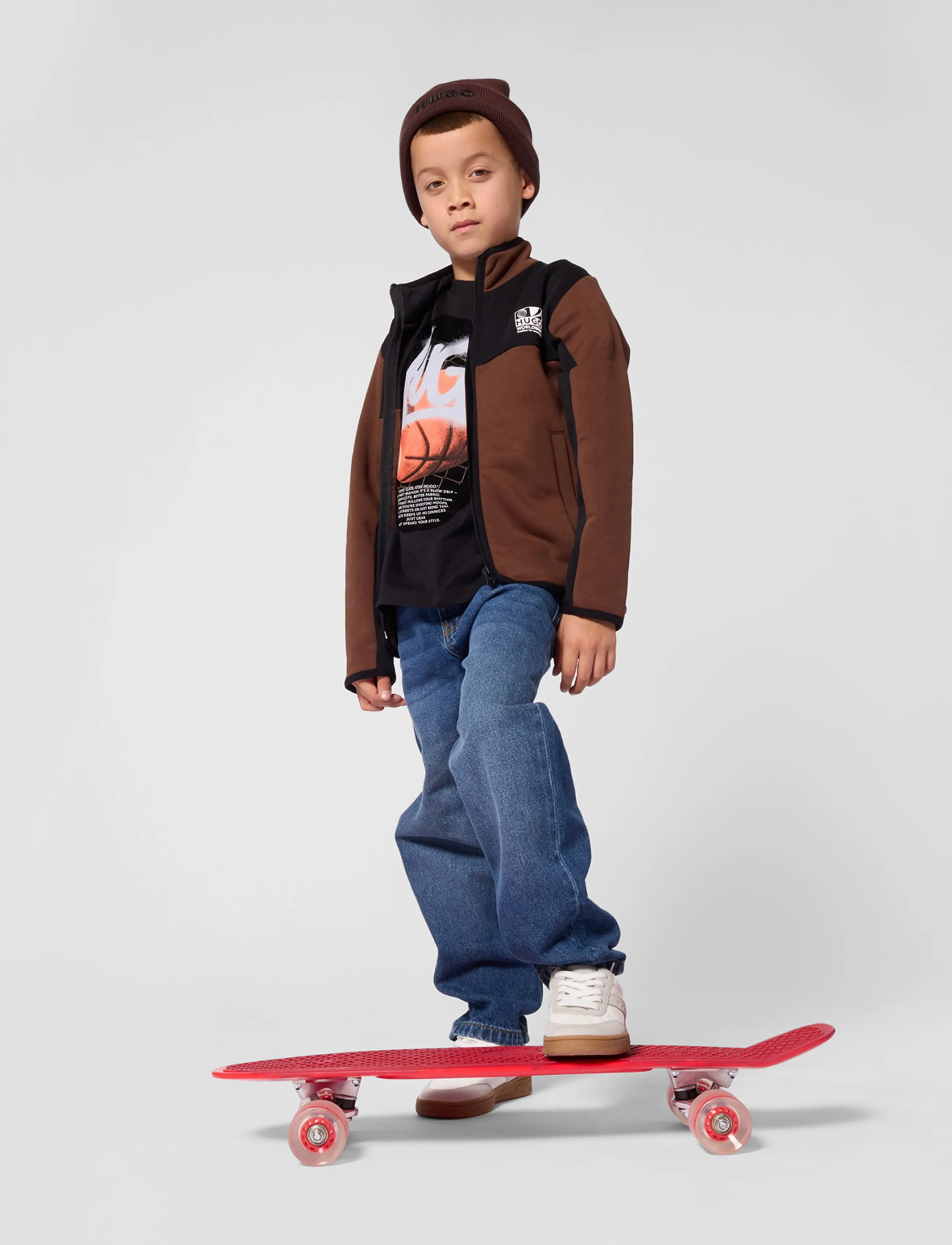 Hugo Kids - DENIM TROUSERS - loose jeans - double stone + brush - 4