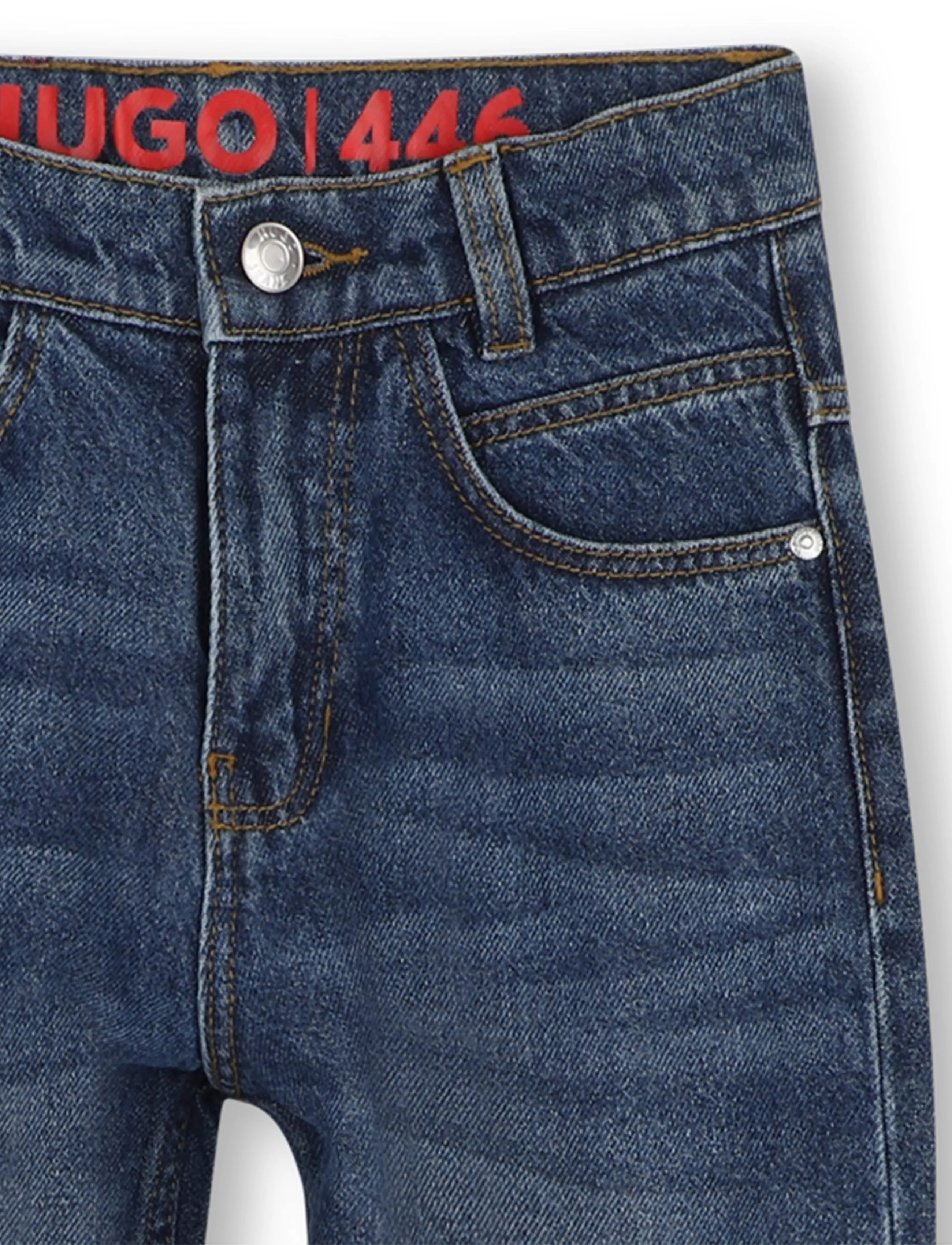 Hugo Kids - DENIM TROUSERS - loose jeans - double stone + brush - 5