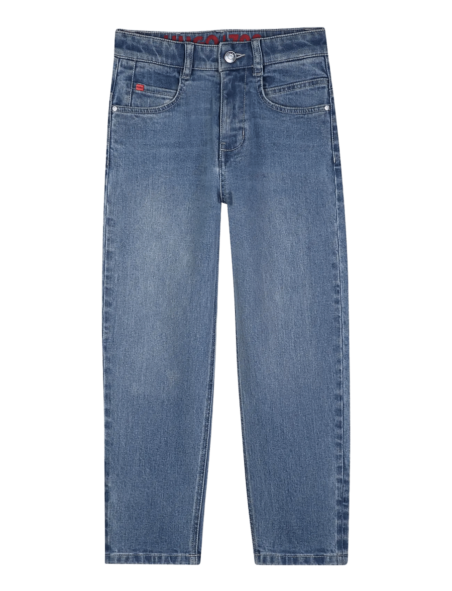 Hugo Kids - DENIM TROUSERS - loose jeans - bleach grows - 0
