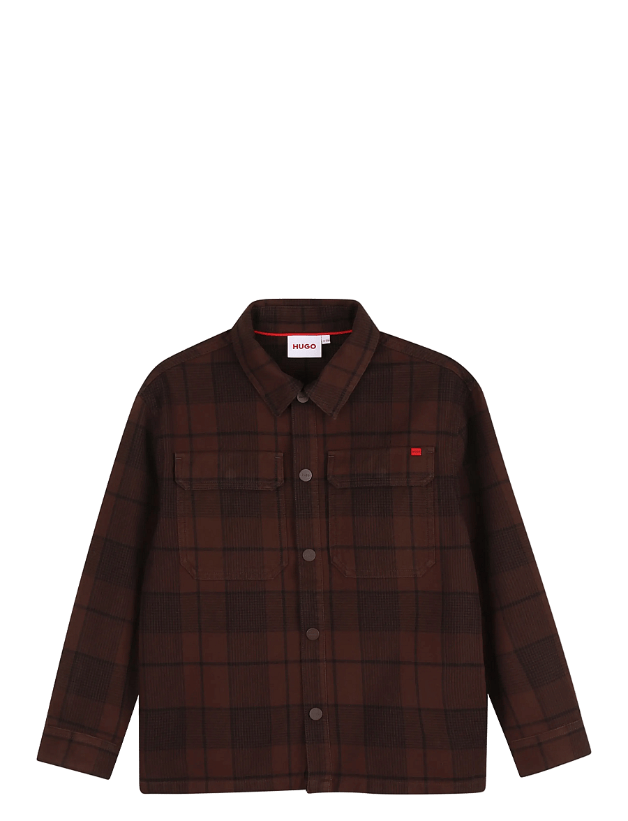 Hugo Kids - LONG SLEEVED SHIRT - pikkade varrukatega särgid - chicory coffee - 0