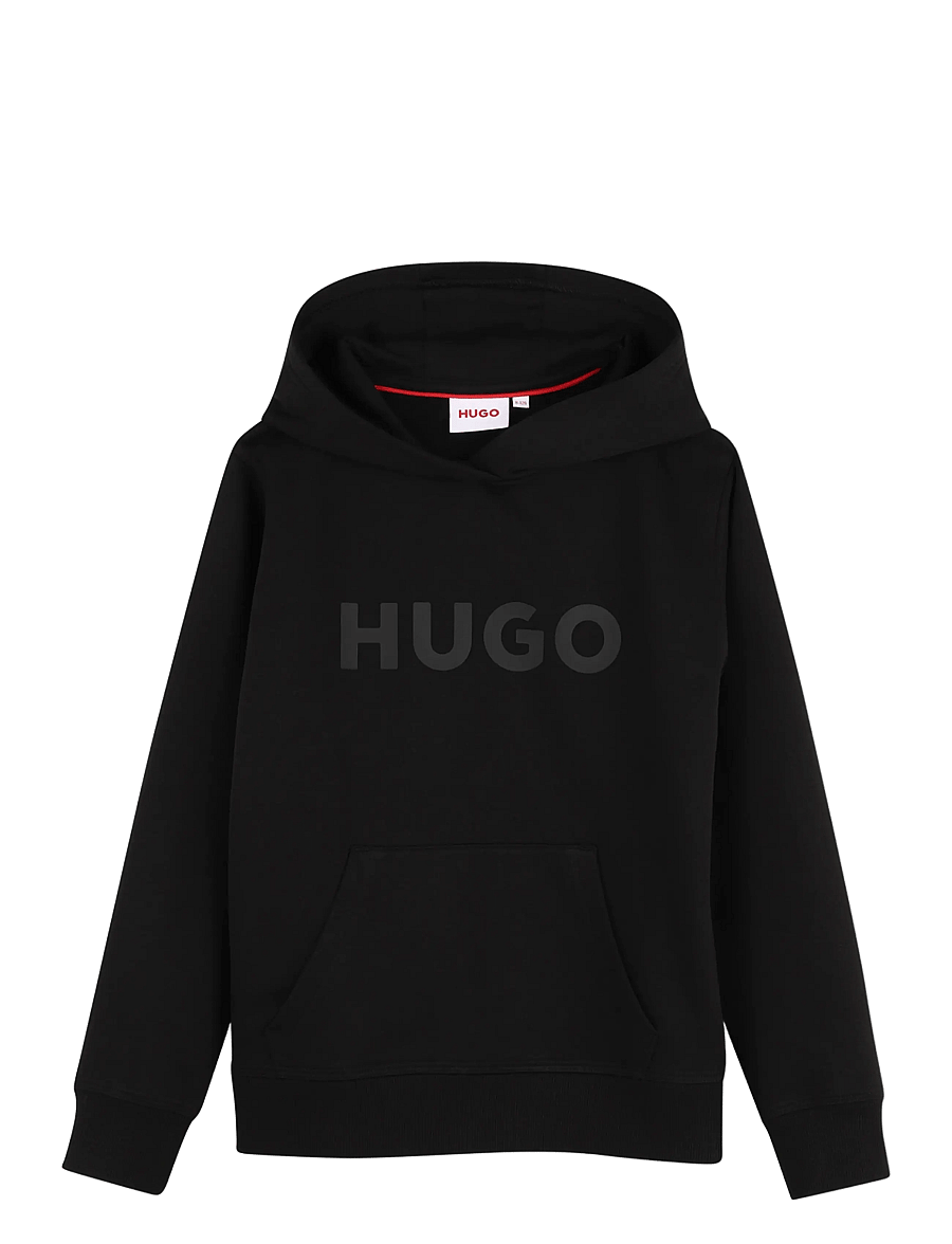 Hugo Kids - HOODED SWEATSHIRT - kapuzenpullover - black - 0