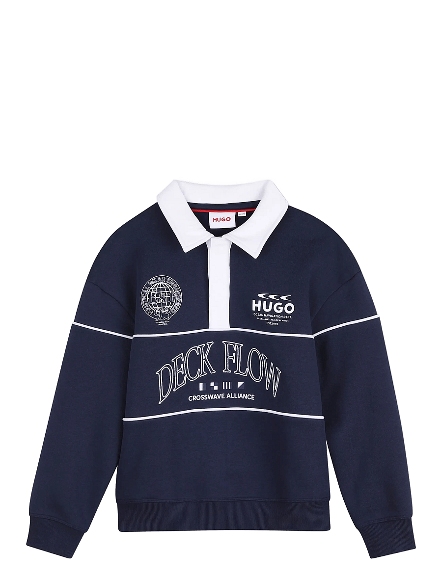Hugo Kids - SWEATSHIRT - langärmelig poloshirt - navy - 0