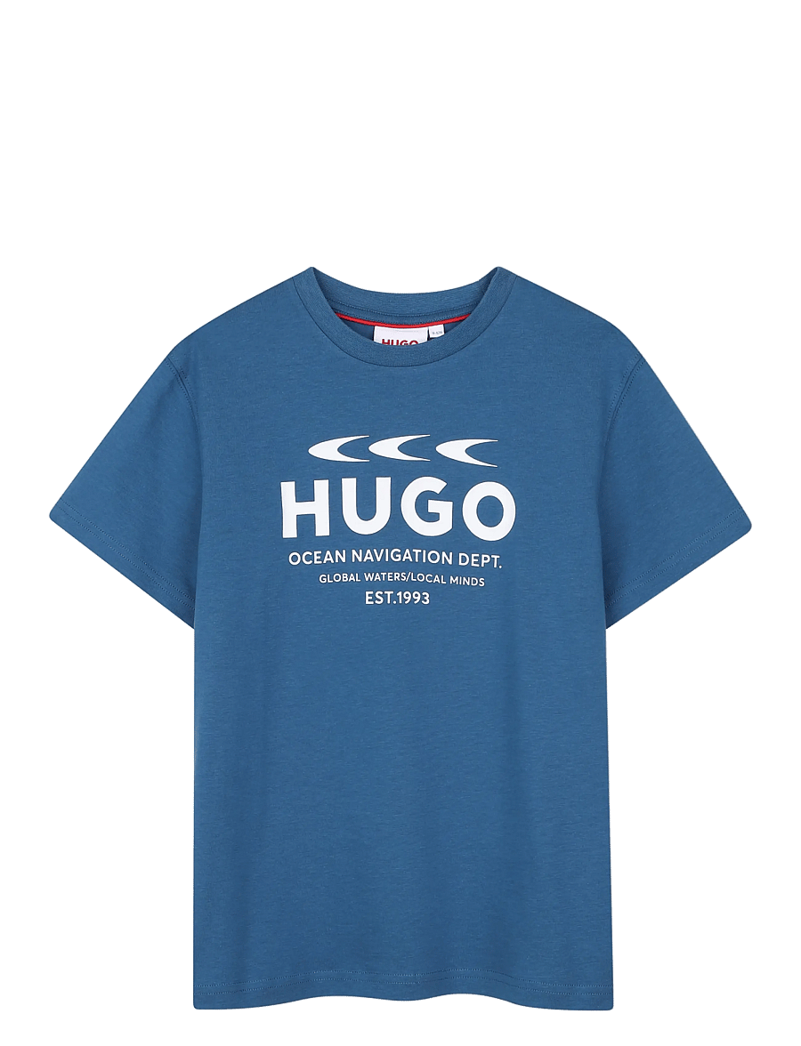 Hugo Kids - SHORT SLEEVES TEE-SHIRT - kortärmade t-shirts - blue - 0