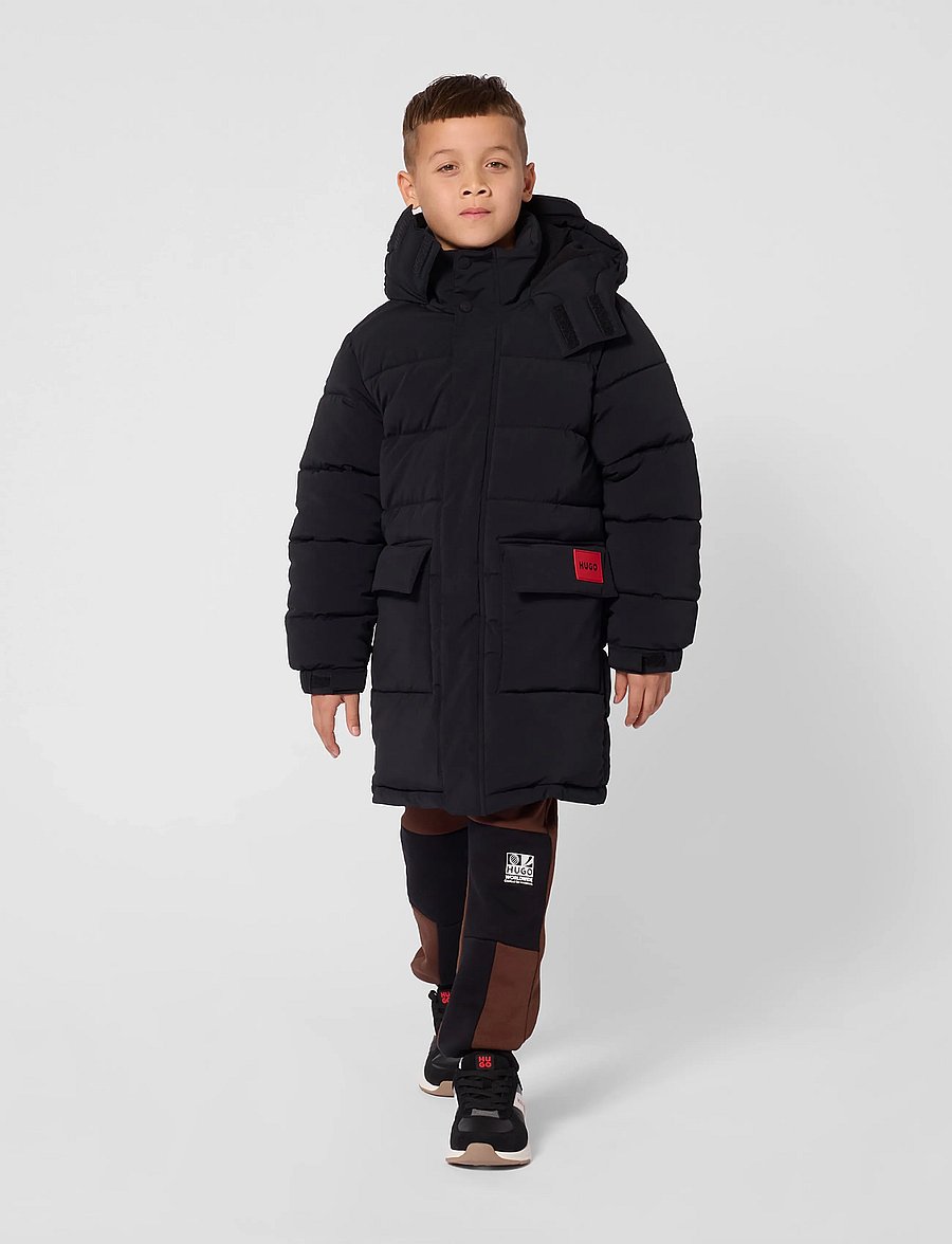 Hugo Kids - PUFFER JACKET - daunen- und steppjacken - black - 0