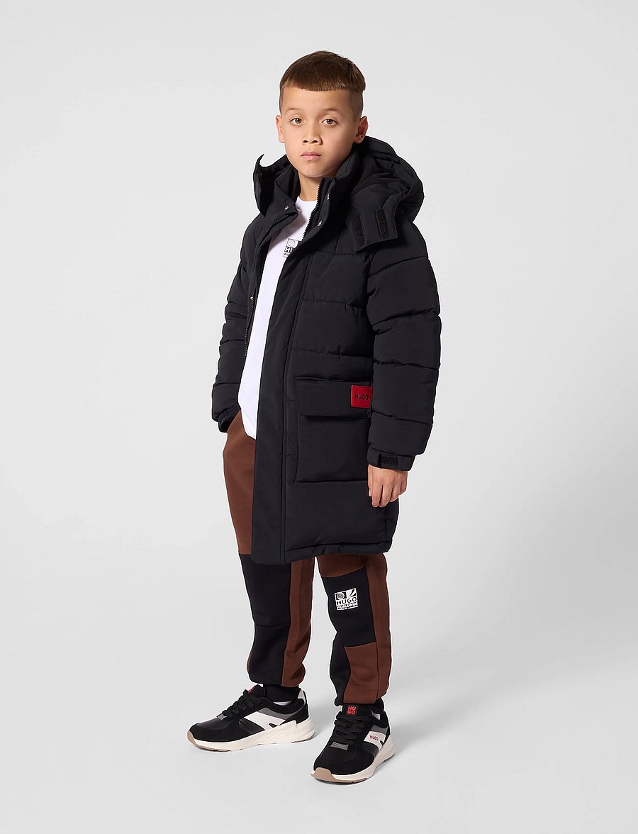Hugo Kids - PUFFER JACKET - daunen- und steppjacken - black - 3