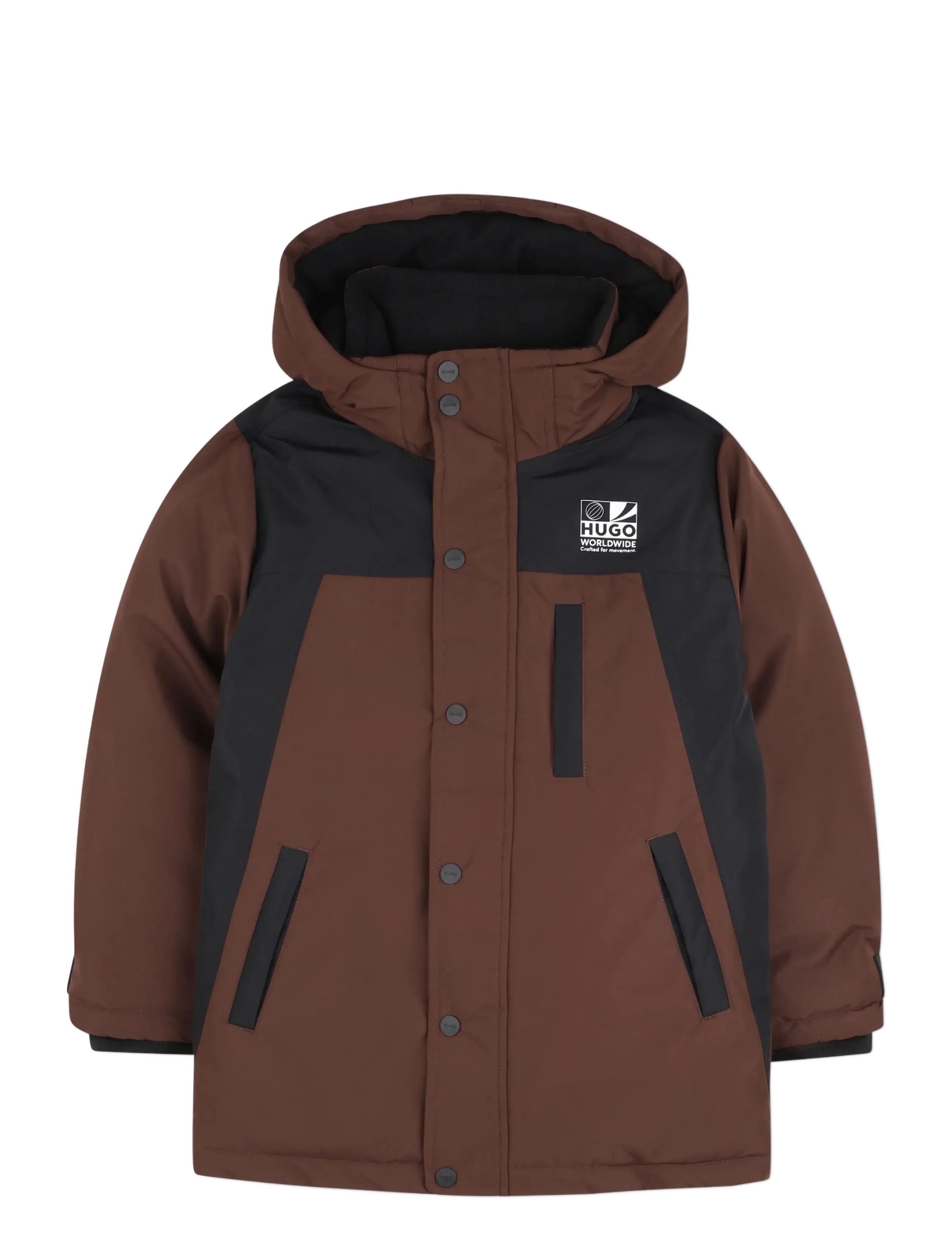 Hugo Kids HOODED PARKA - Neuheiten - CHICORY COFFEE / brown