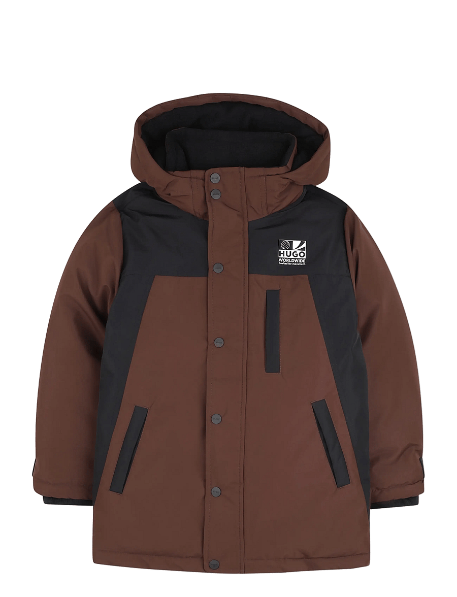 Hugo Kids - HOODED PARKA - daunen- und steppjacken - chicory coffee - 1