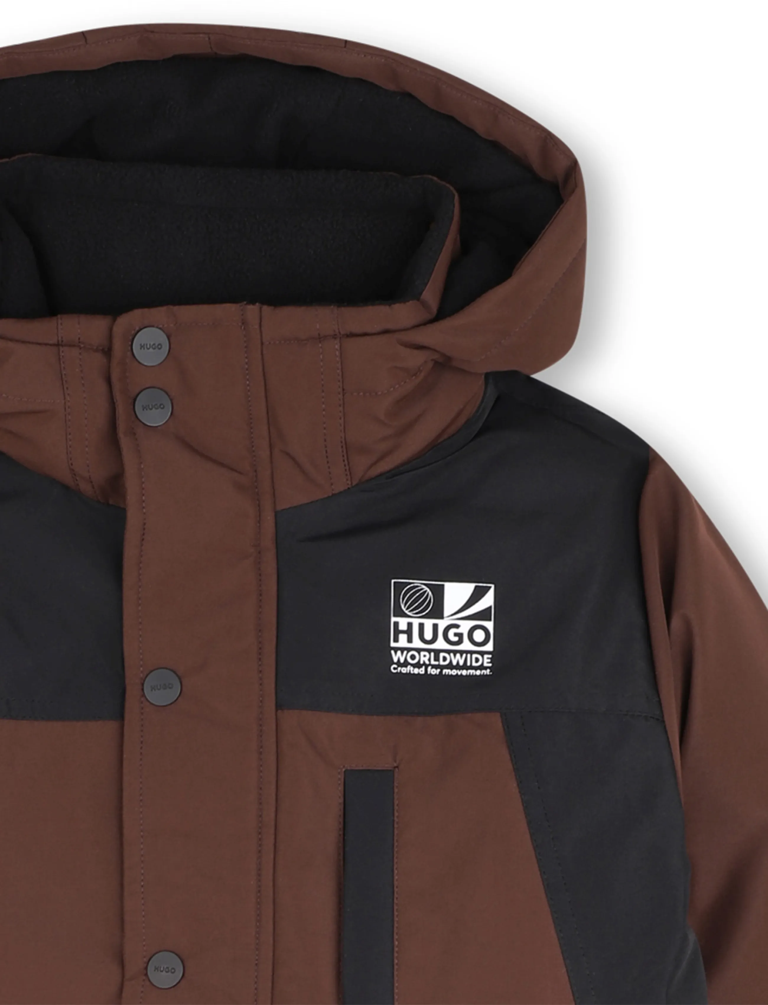 Hugo Kids - HOODED PARKA - daunen- und steppjacken - chicory coffee - 4