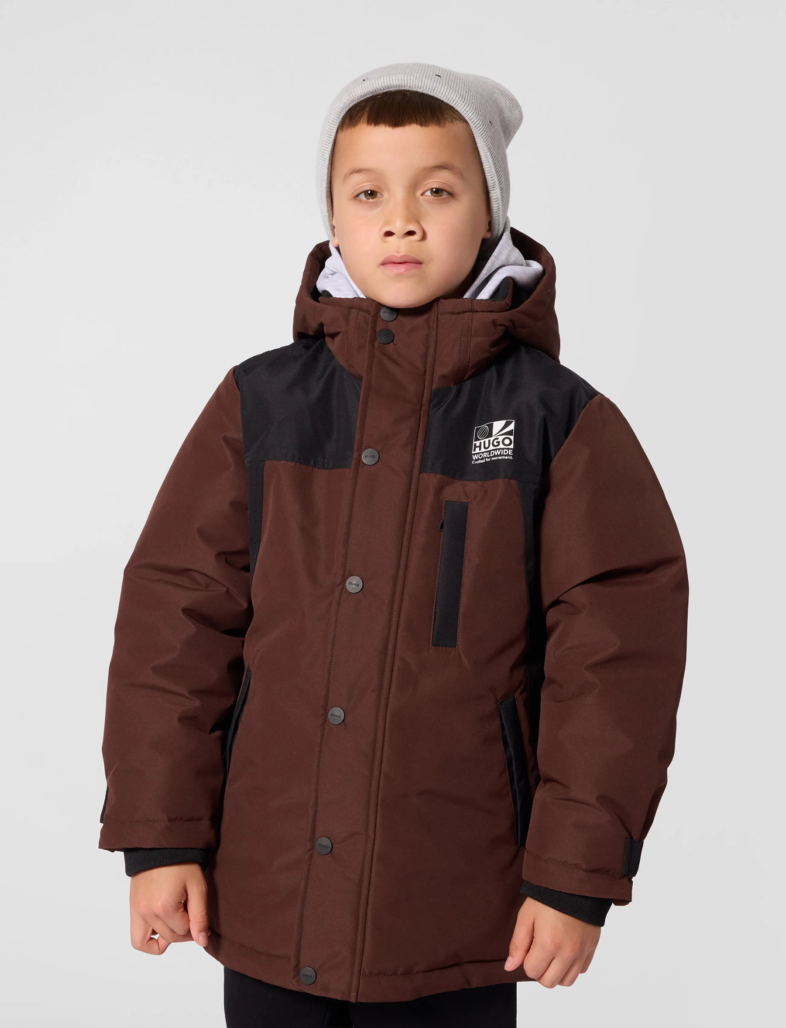 Hugo Kids - PULL ON HAT - chine grey - 3