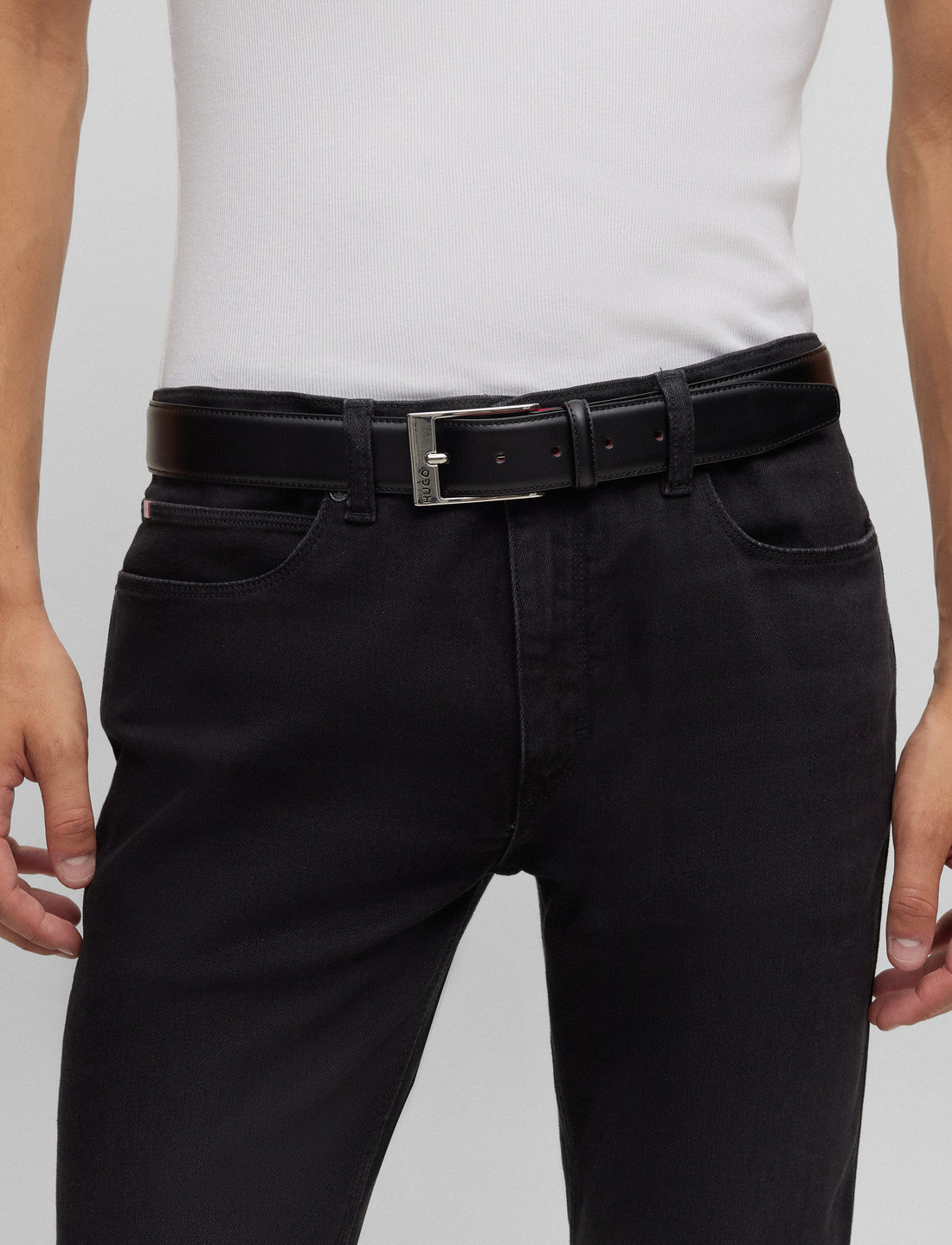 Hugo boss barney best sale leather belt