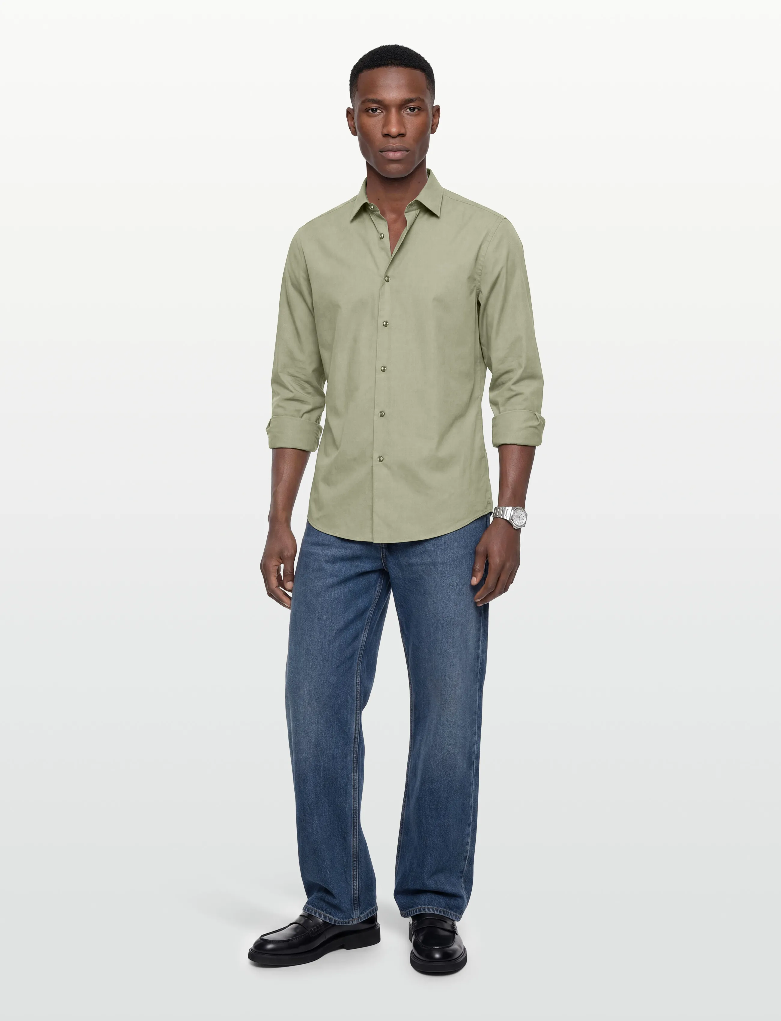 HUGO Kenno - Kauluspaidat - LIGHT/PASTEL GREEN / khaki/green