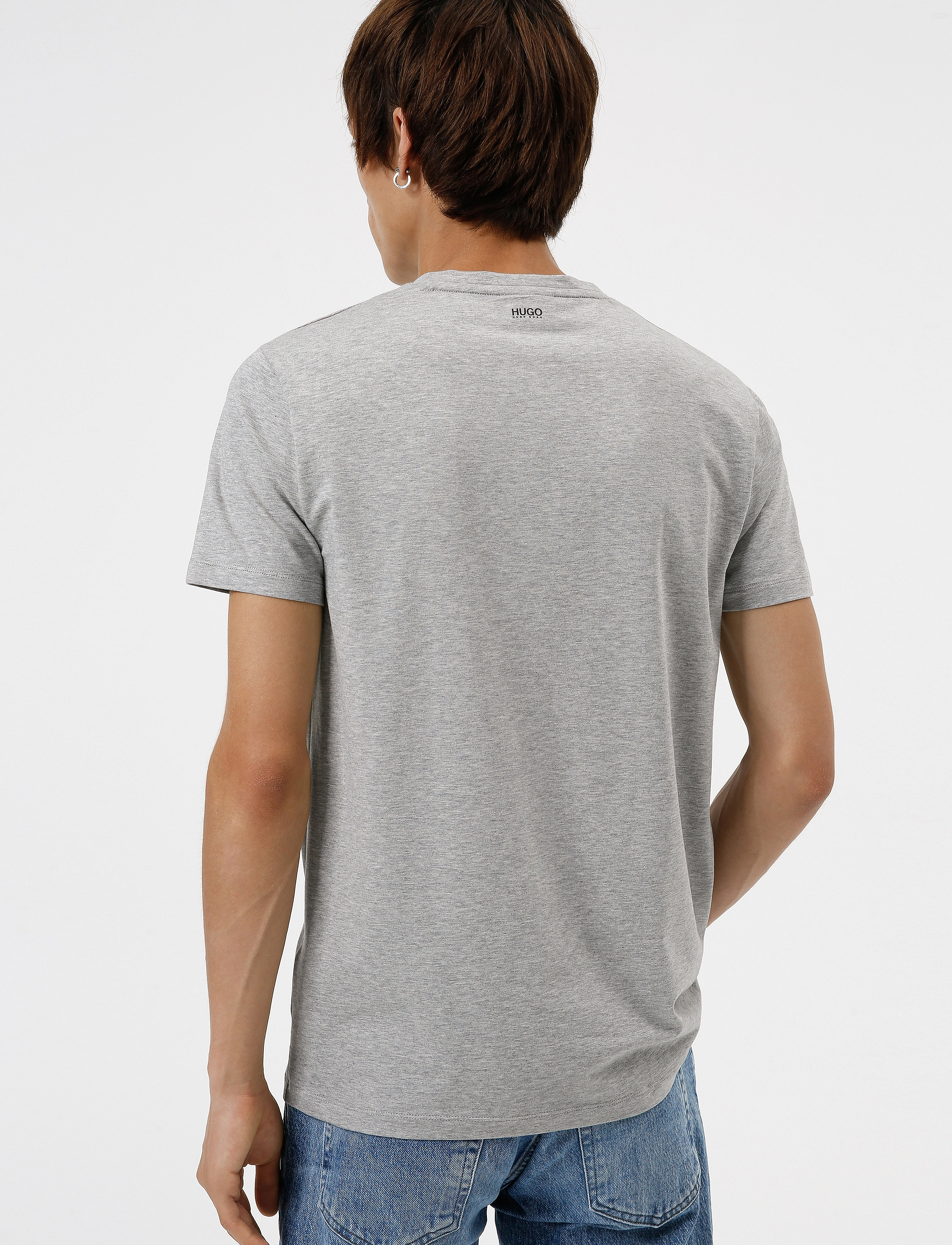 HUGO - HUGO-V - basic t-shirts - open grey - 3