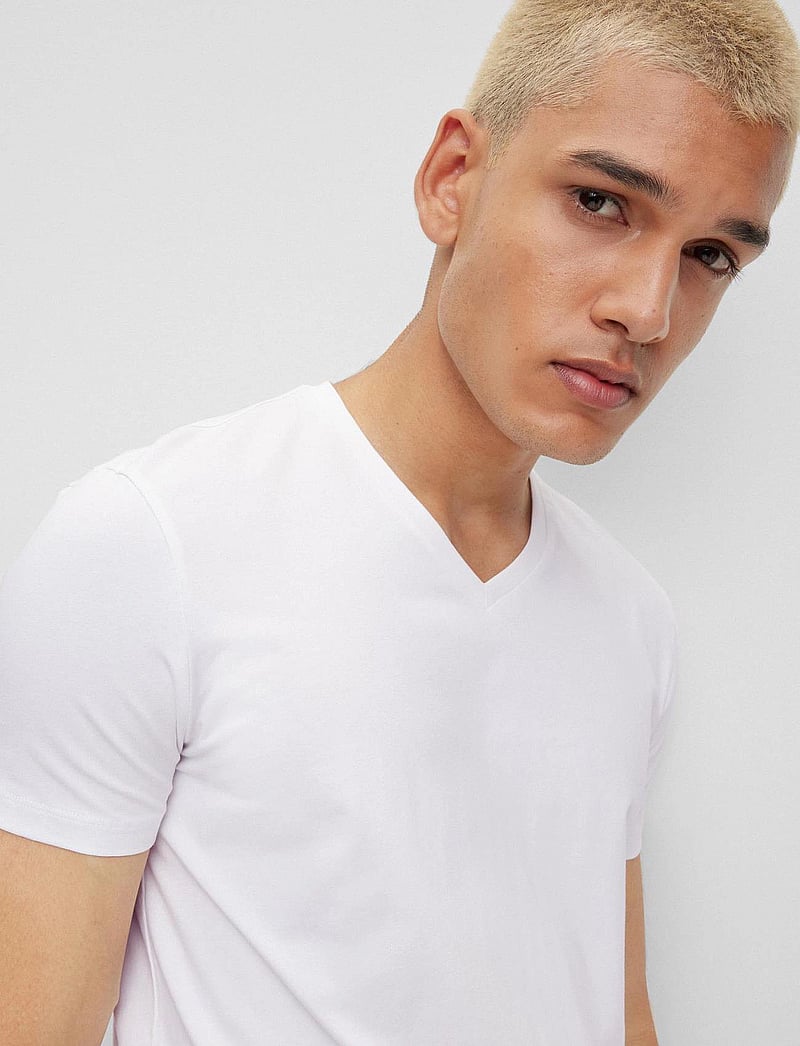 HUGO - HUGO-V - t-shirts mit v-ausschnitt - white - 3