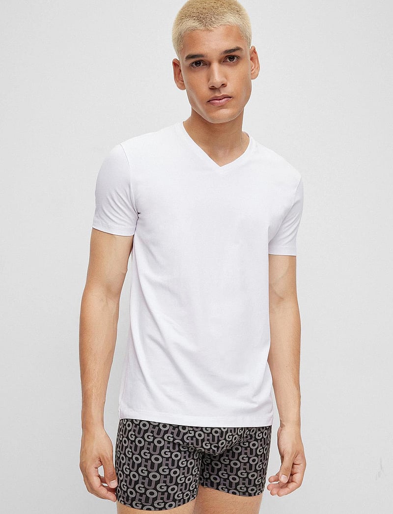 HUGO - HUGO-V - t-shirts mit v-ausschnitt - white - 5