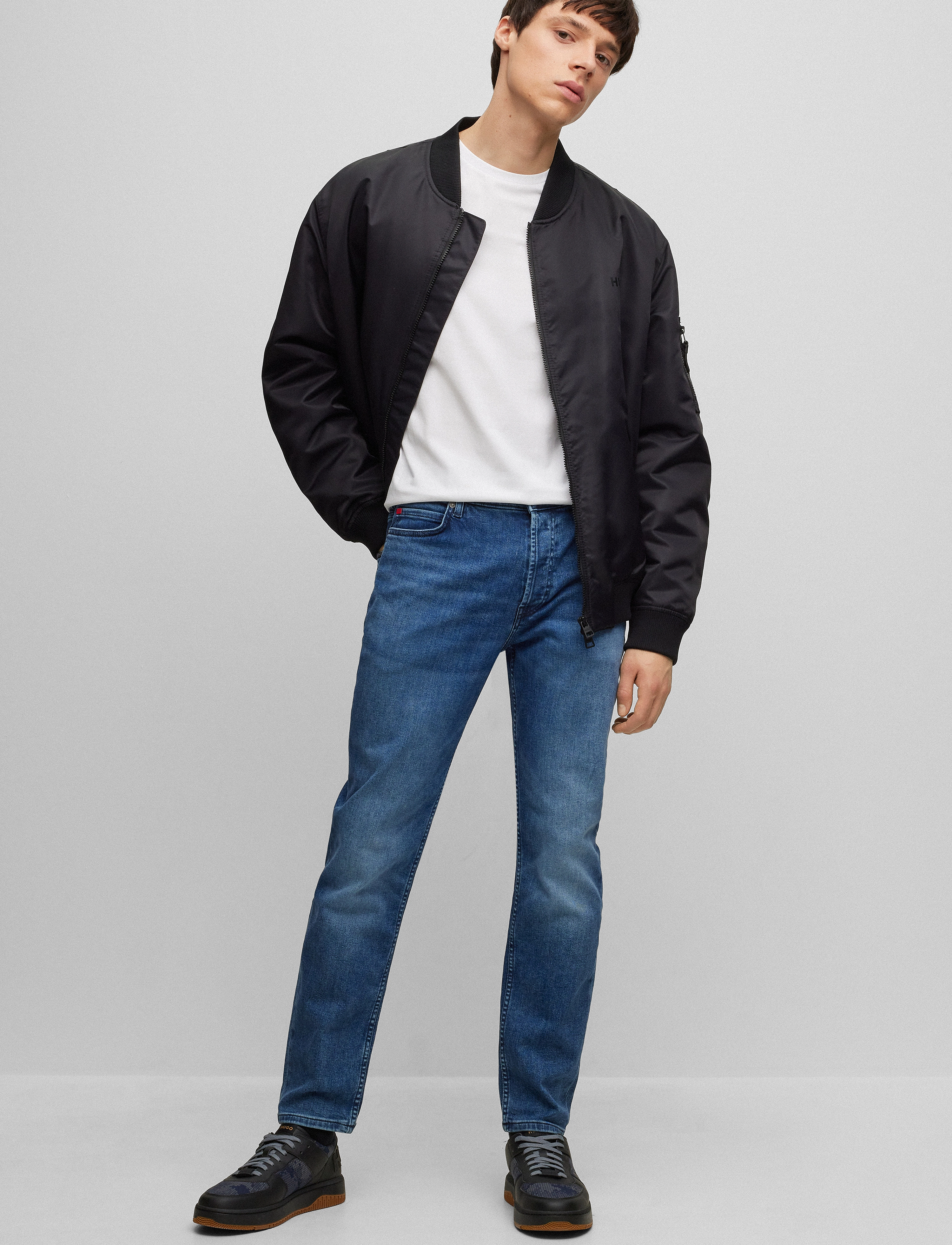 HUGO Hugo-Round, XXL, White, T-Shirts > Kortærmede, Herre
