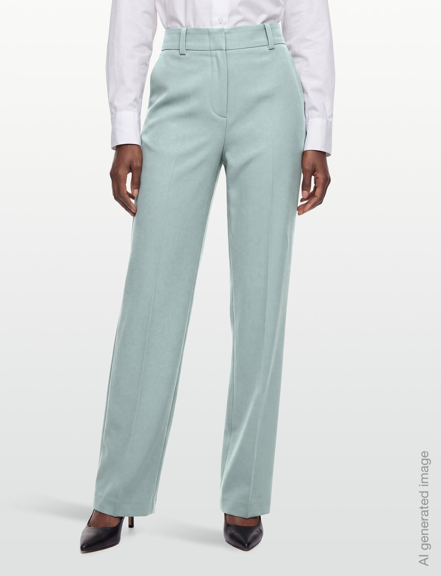 HUGO - Hulana - hosen mit weitem bein - open green - 3