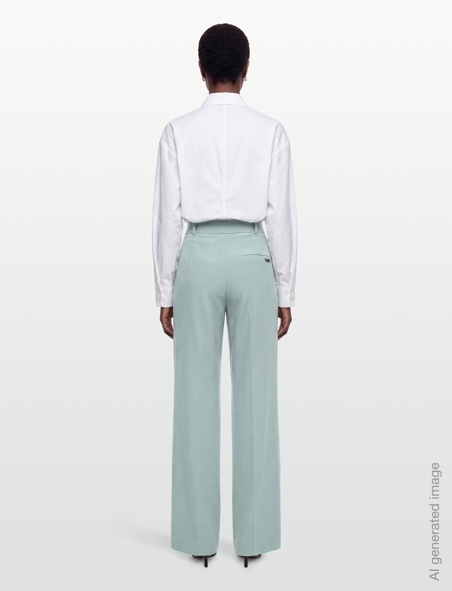 HUGO - Hulana - hosen mit weitem bein - open green - 4
