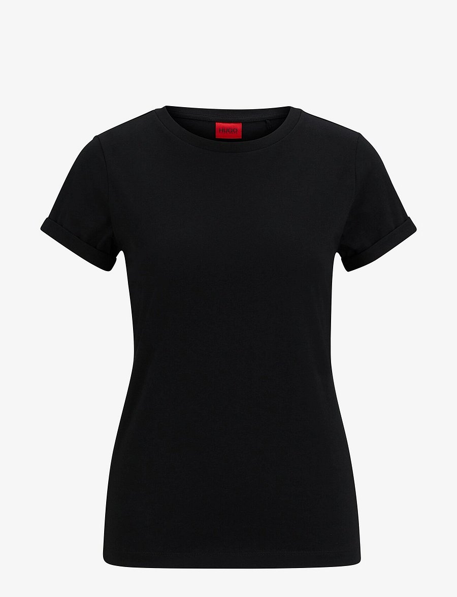 HUGO - The Plain Tee - t-shirts - black - 1