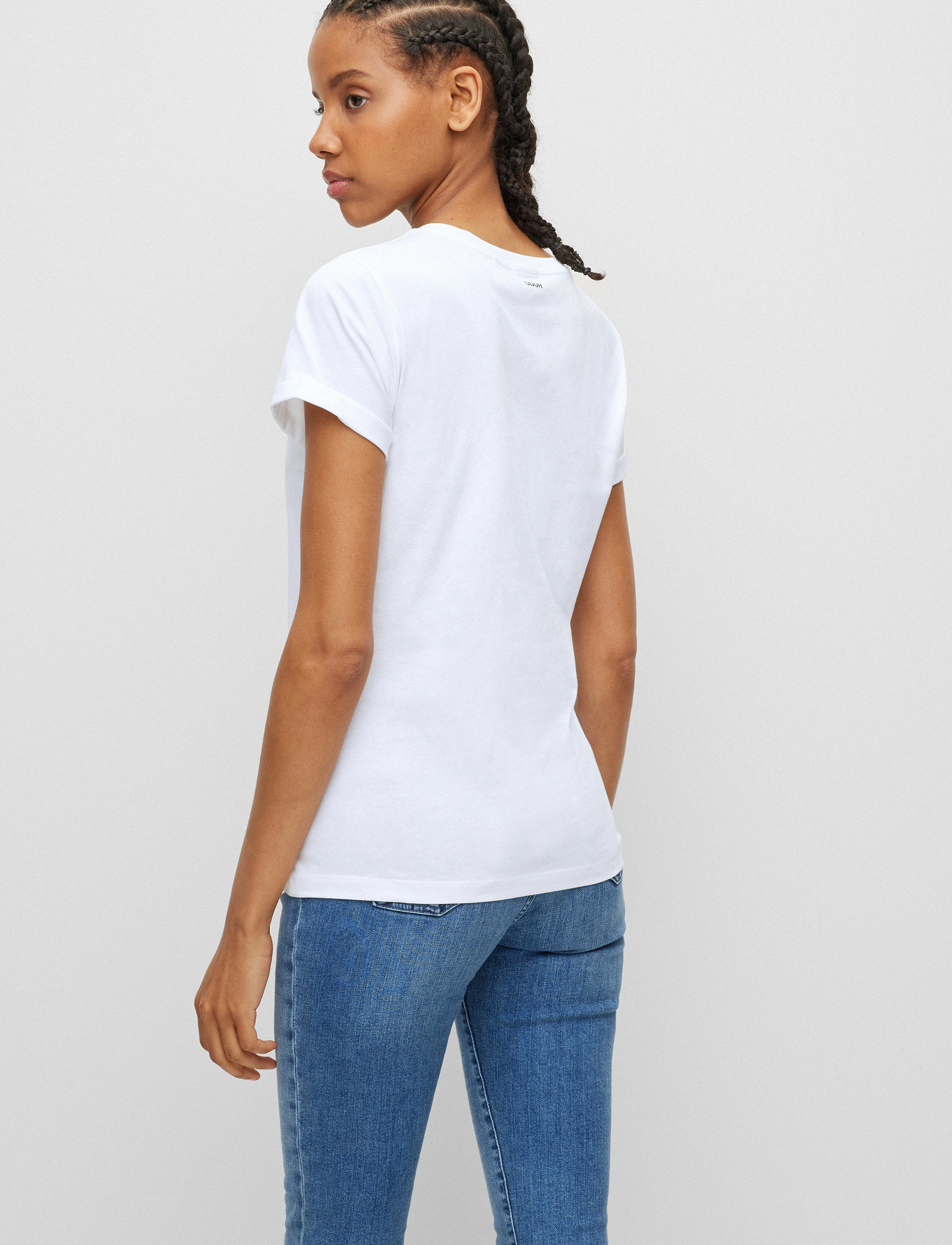 HUGO - The Plain Tee - t-shirty - white - 3