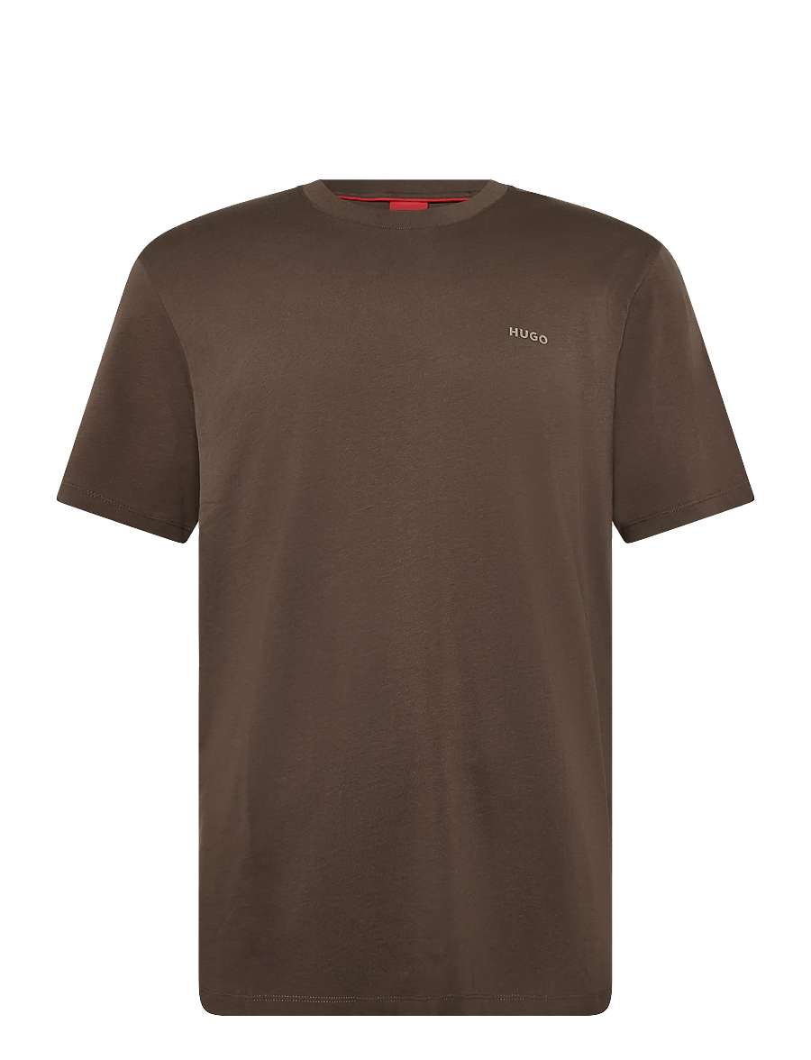 HUGO - Dero222 - kurzärmelige t-shirts - brown overflow - 0