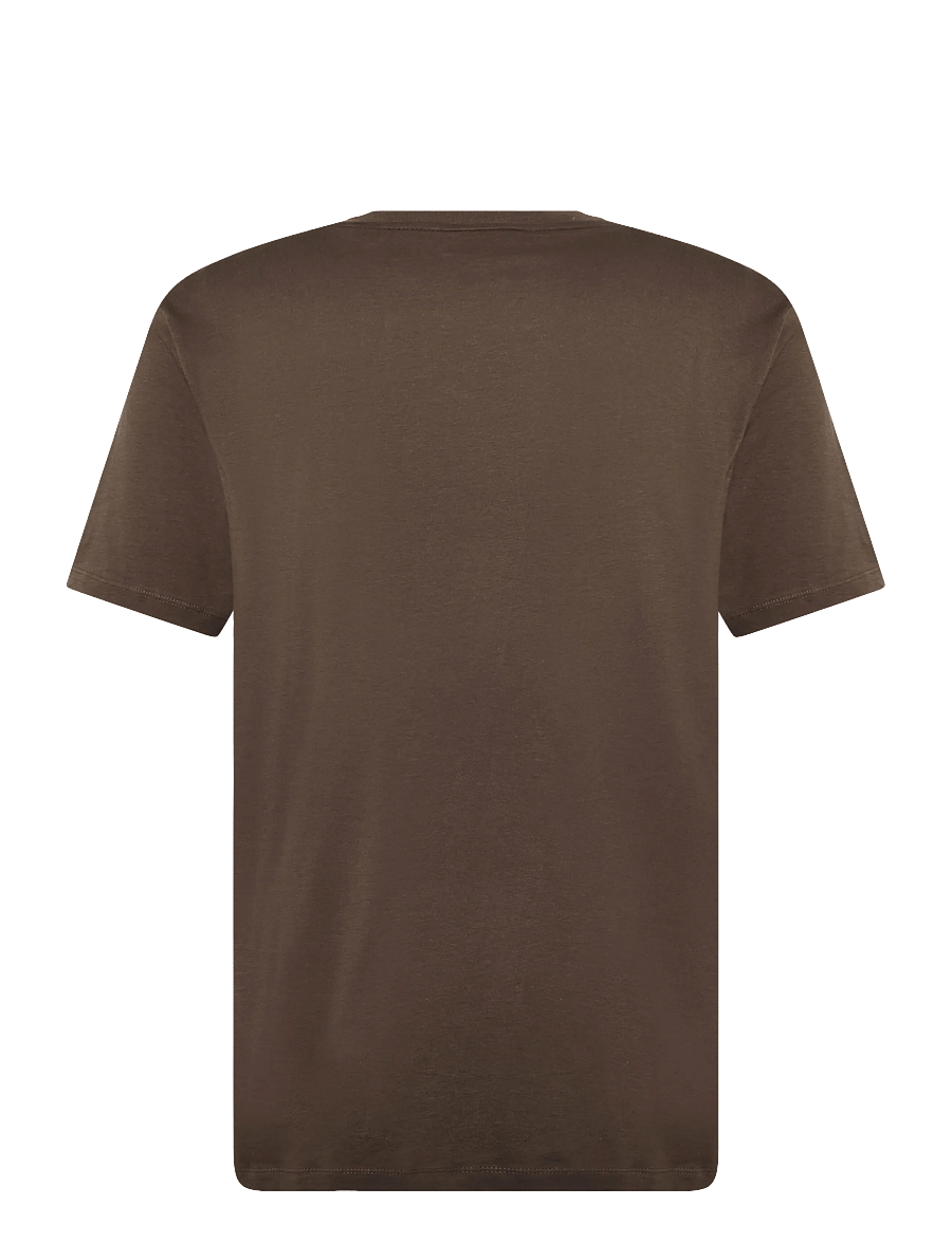 HUGO - Dero222 - kurzärmelige t-shirts - brown overflow - 1