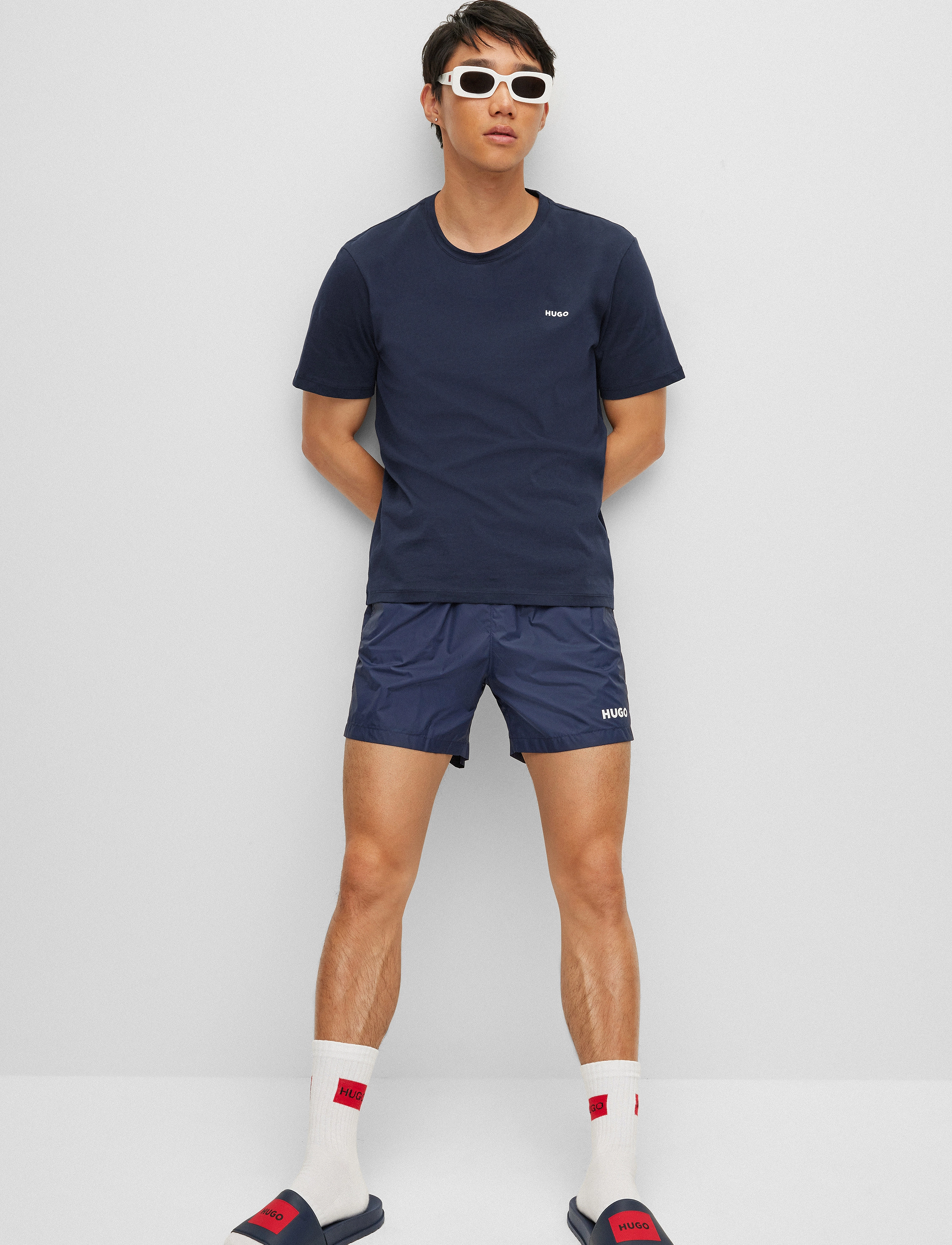 HUGO Dero222 - T-Shirts - DARK BLUE / navy